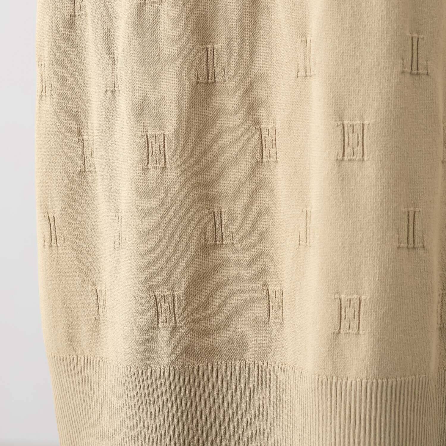 エル　ステュディオ モノグラムジャガード ニットワンピース