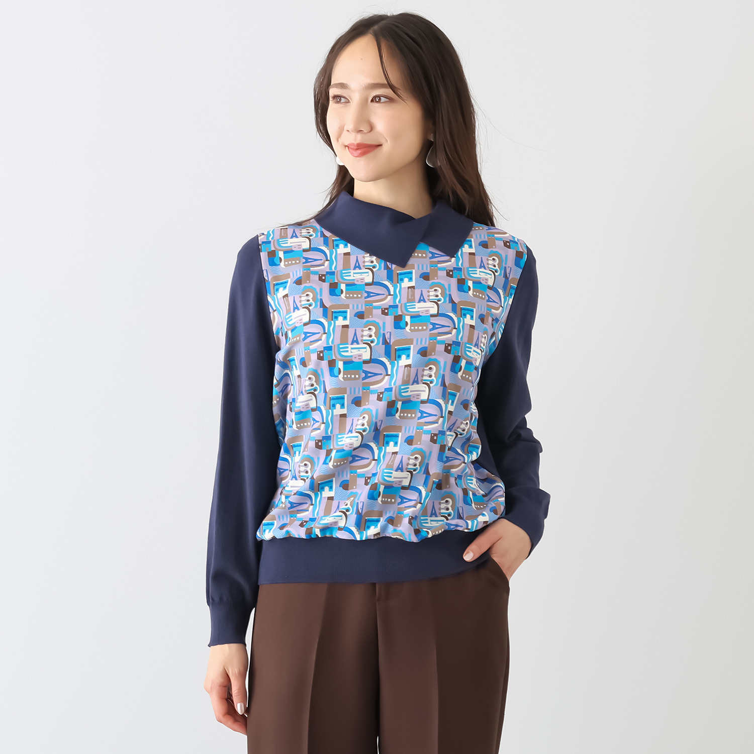 エル　ステュディオ ドッキング ニットプルオーバー