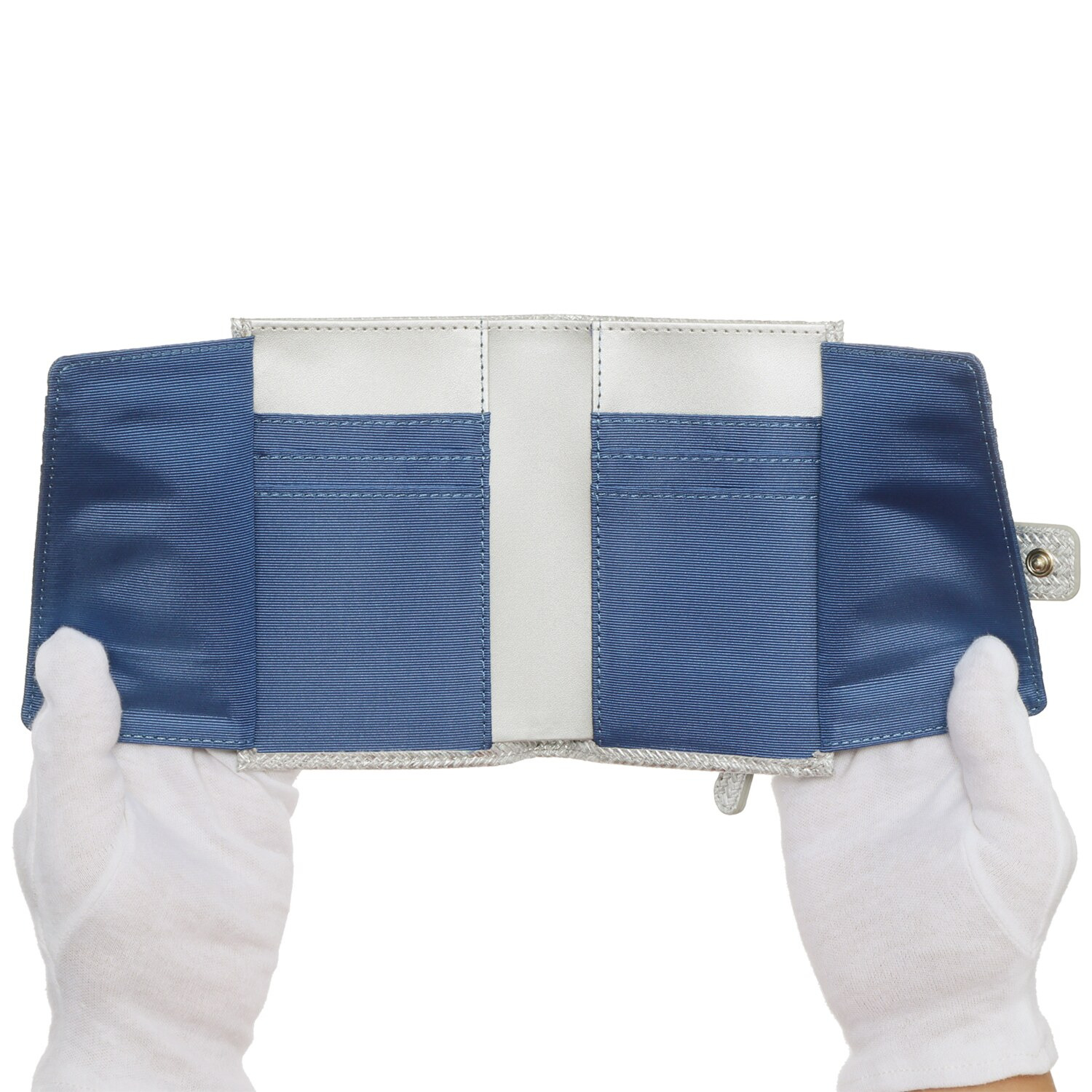 ビジューバイエアリスト メタリックゴートレザー カードケース型 コンパクトウォレット