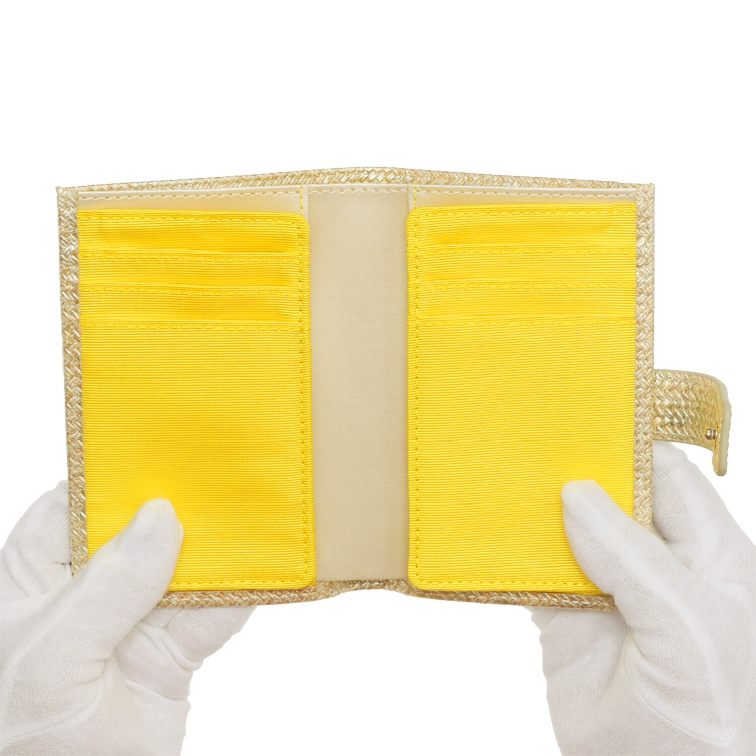 ビジューバイエアリスト メタリックゴートレザー カードケース型 コンパクトウォレット