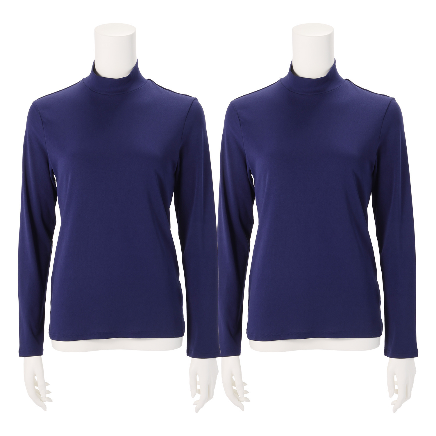 ルミナスシールド 近赤外線・ＵＶカット 遮熱・吸水速乾 ハイネック長袖インナー 同色２枚セット