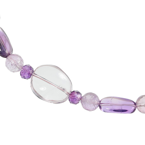 岩崎美智子コレクション アメシスト＆ ローズクォーツ ボリュームネックレス