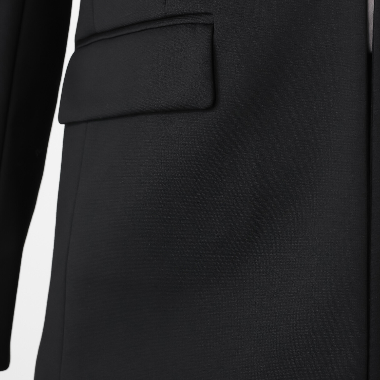 ポルトゥヴィーダ ウォッシャブル・はっ水 防汚・ニット素材 ノーカラージャケット