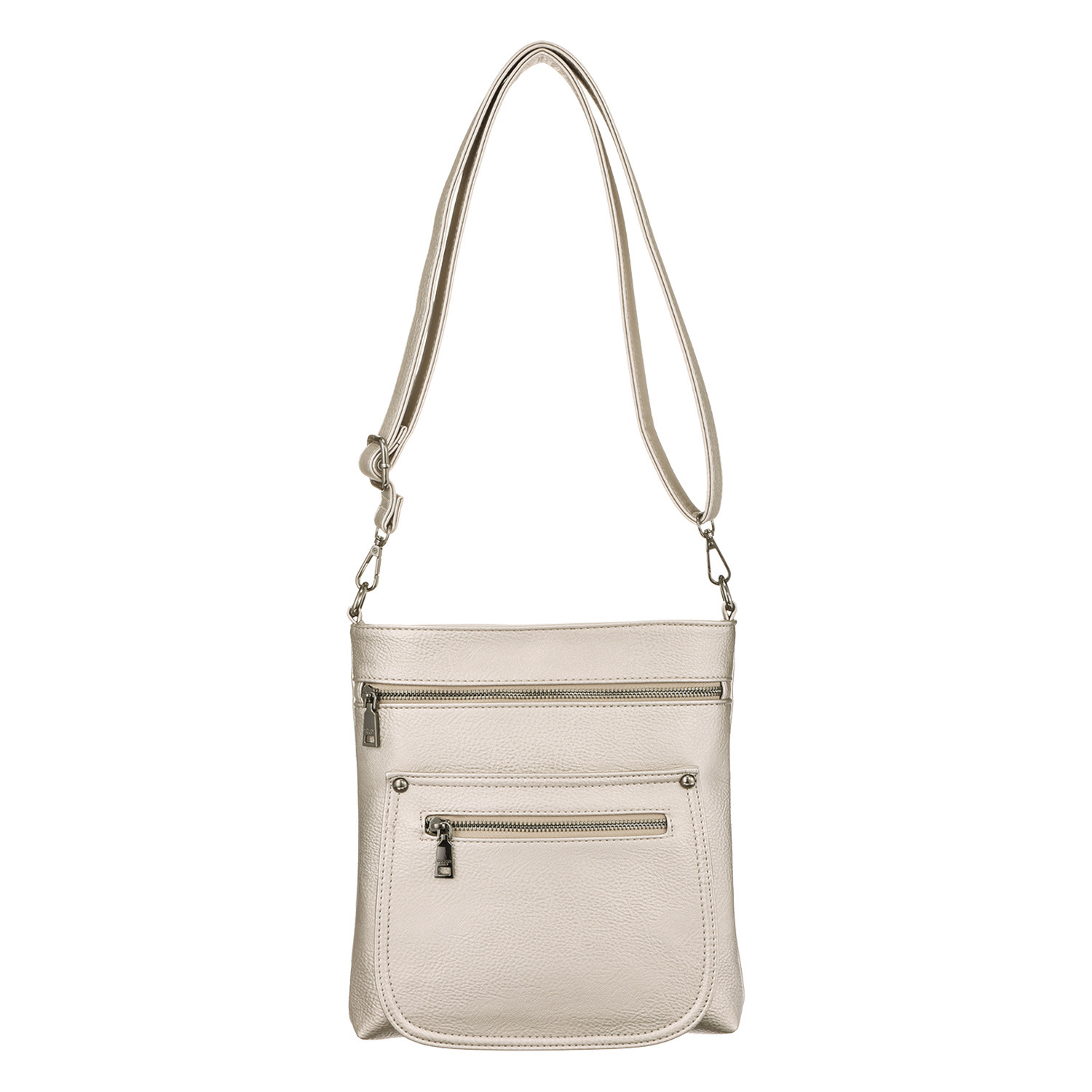 グッシオイタリー はっ水 こだわりのレザータッチ ポケットたっぷり ショルダーバッグ