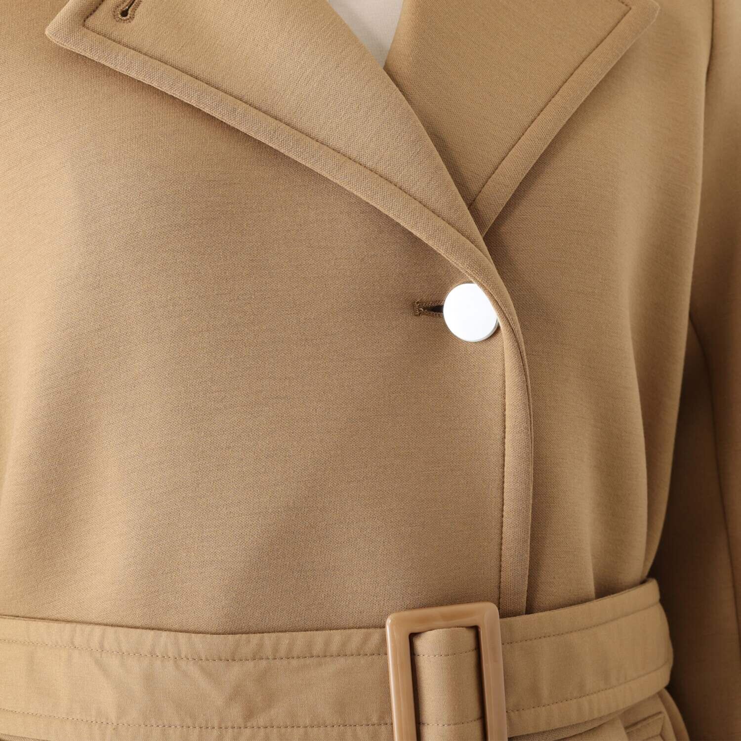 アンリック　オー　ブルー 共布ベルト付 ソフトダンボール 大人スタイリッシュな ロングトレンチコート