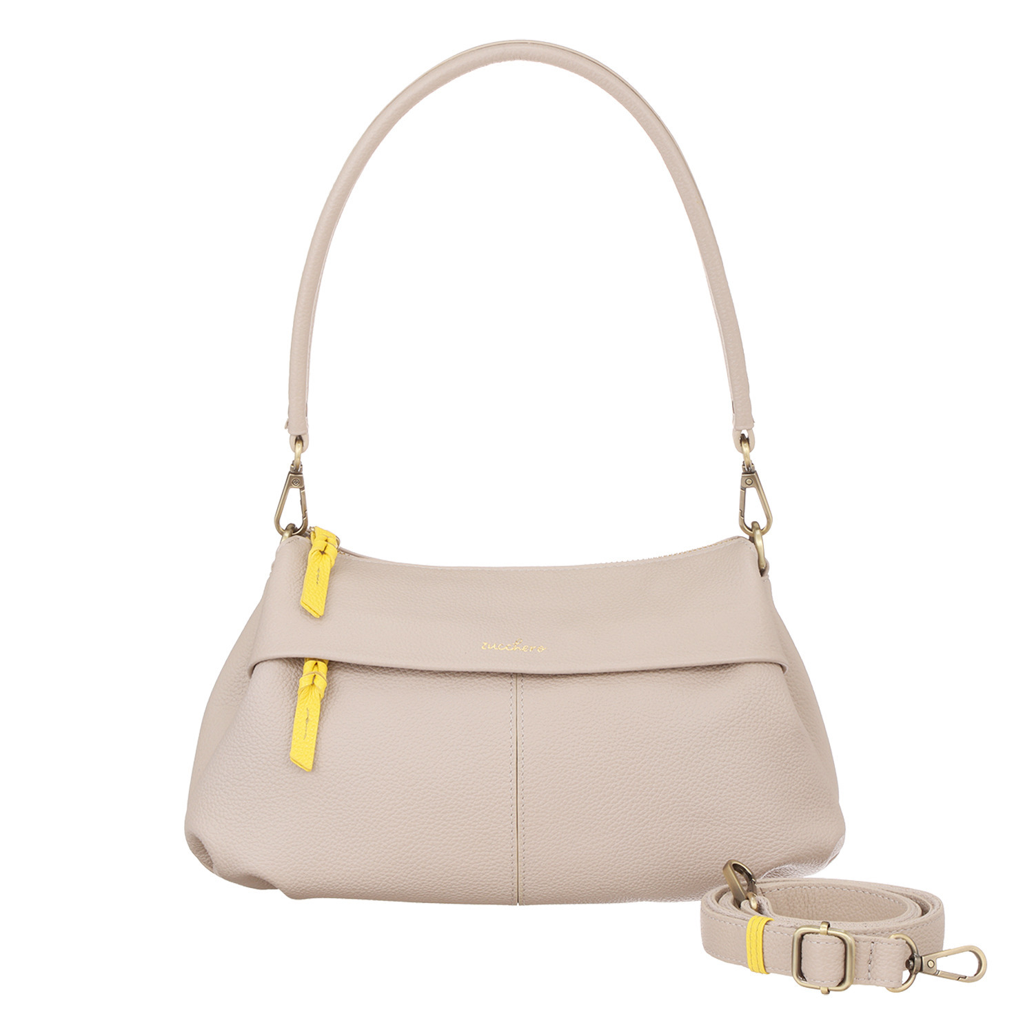 ズッケロ ＬＷＧゴールドランク認証 牛革シュリンク型押し ３層構造 ２ウェイショルダーバッグ