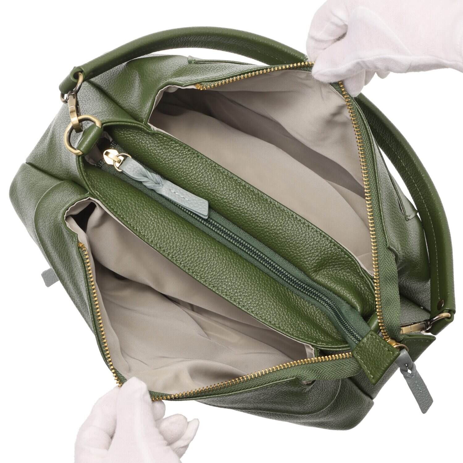 ズッケロ ＬＷＧゴールドランク認証 牛革シュリンク型押し ３層構造 ２ウェイショルダーバッグ