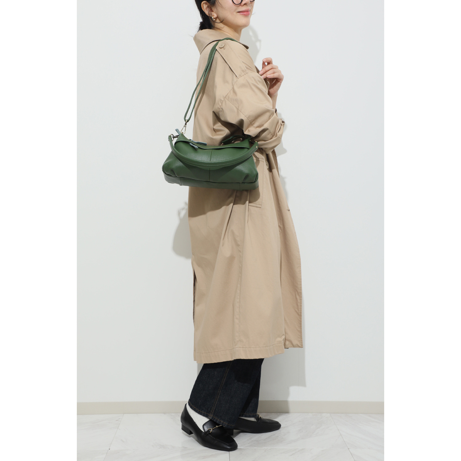 ズッケロ ＬＷＧゴールドランク認証 牛革シュリンク型押し ３層構造 ２ウェイショルダーバッグ