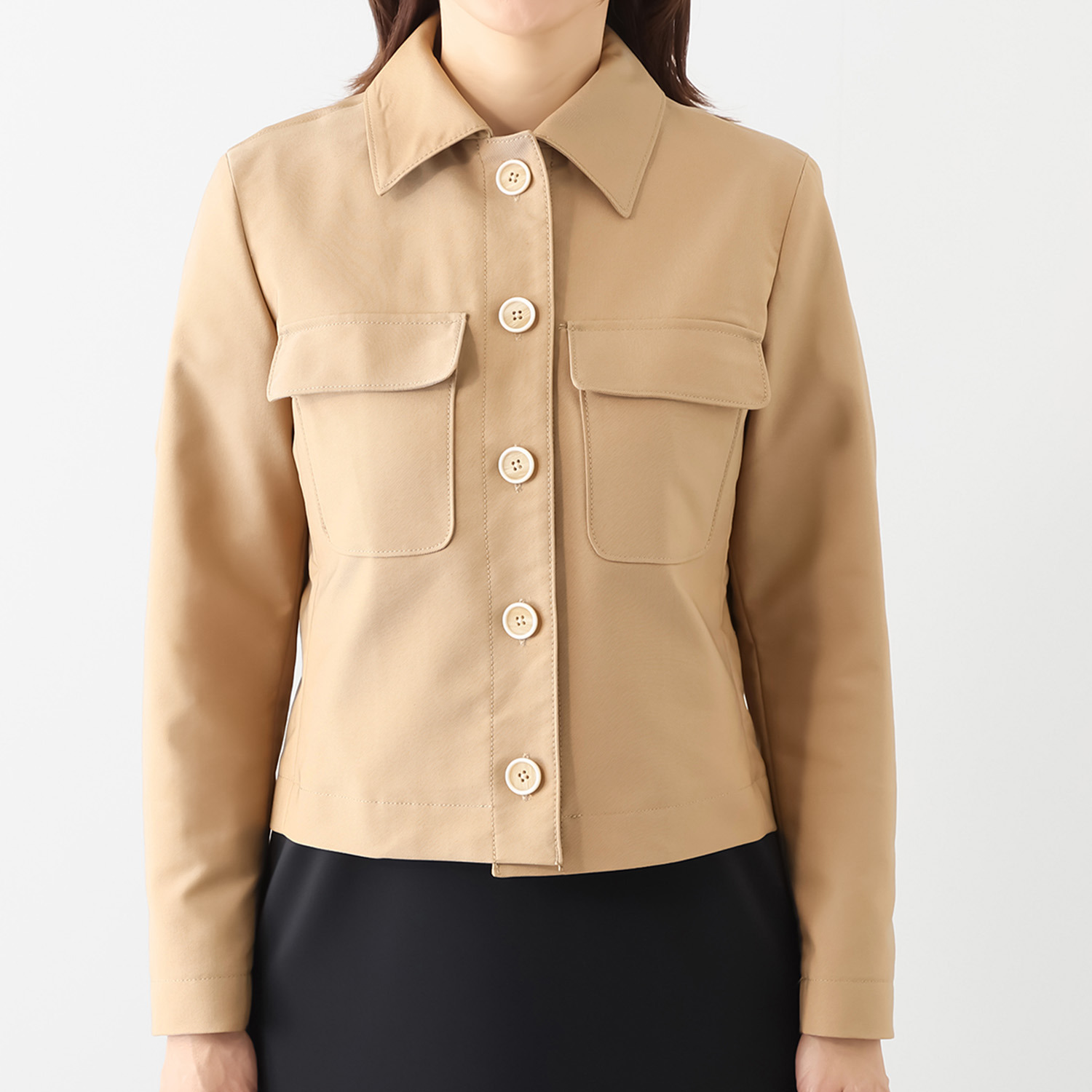 ジュンコ　シマダ シャンブレーギャバ スプリングジャケット