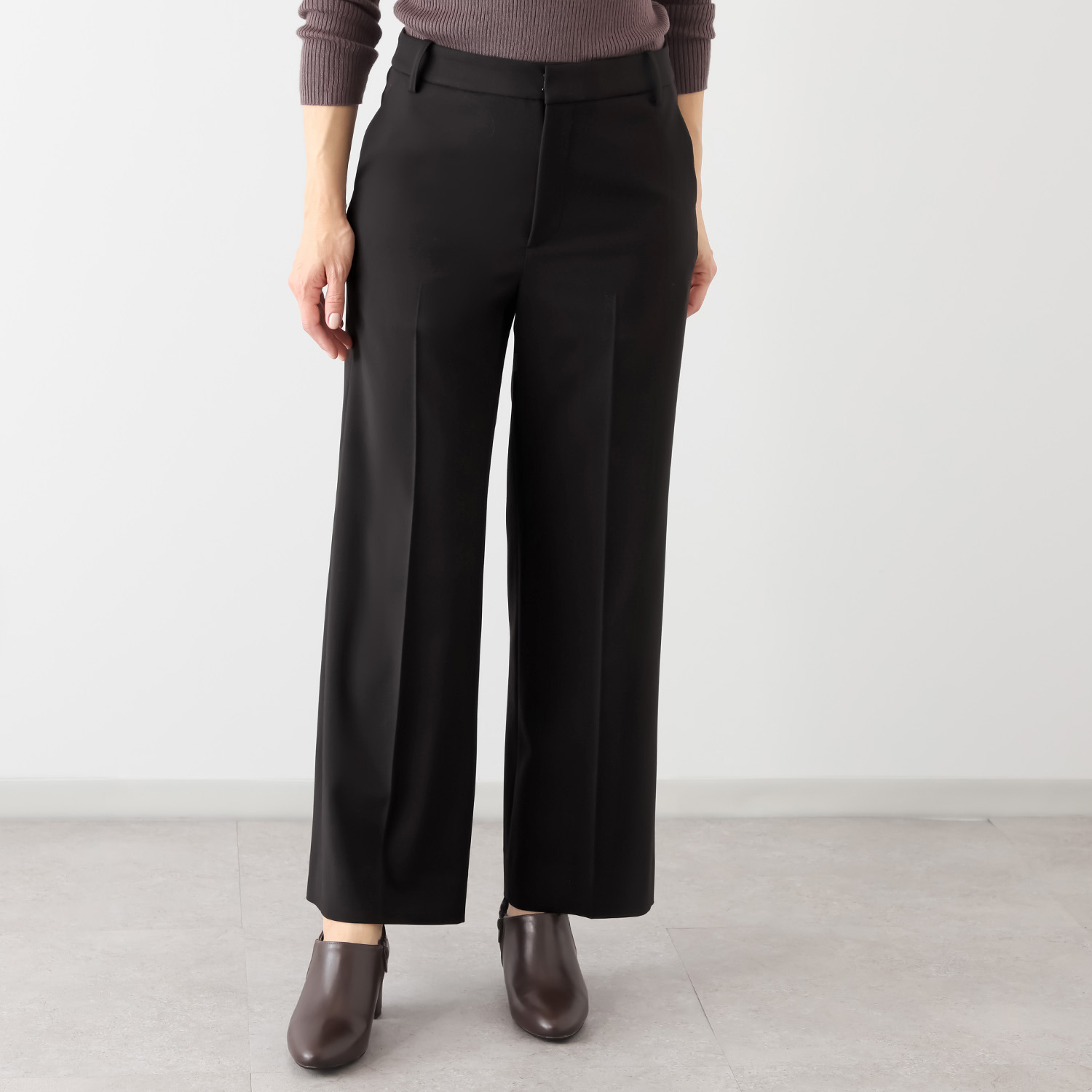 ジュンコ　シマダ センタープレス ストレッチスラックス