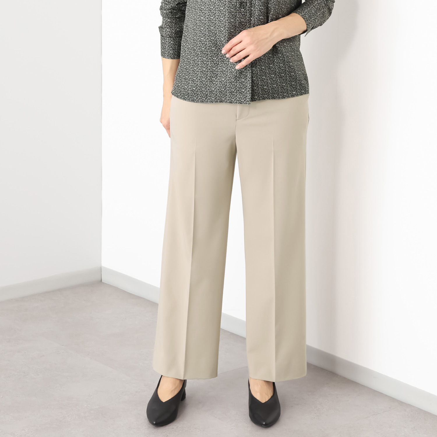 ジュンコ　シマダ センタープレス ストレッチスラックス