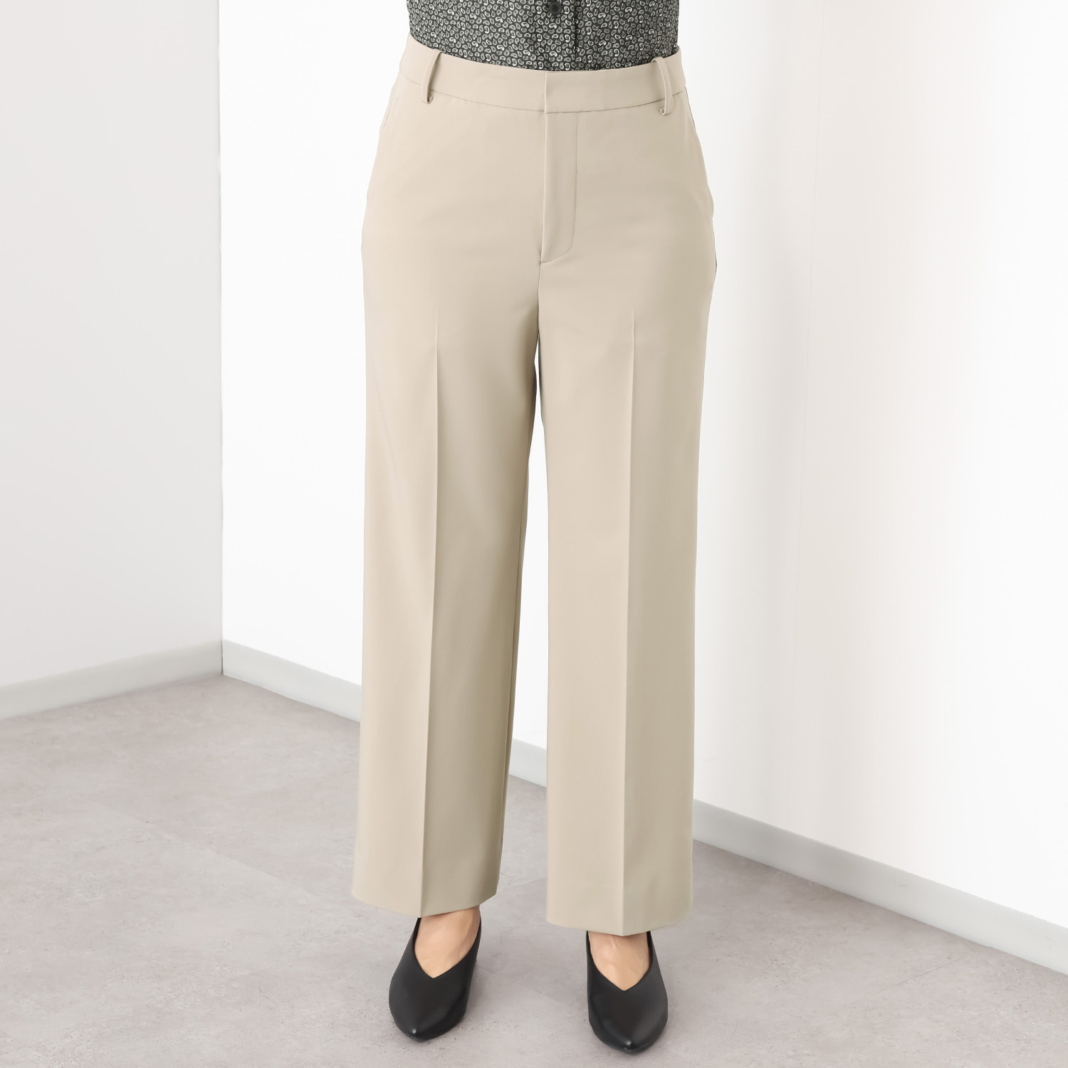 ジュンコ　シマダ センタープレス ストレッチスラックス