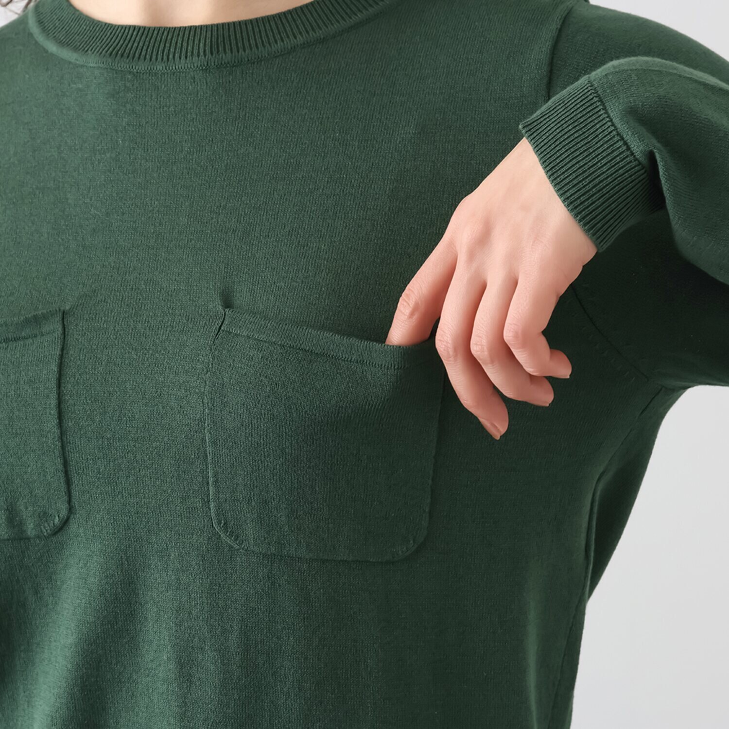 ジュンコ　シマダ シルクコットン ニットプルオーバー