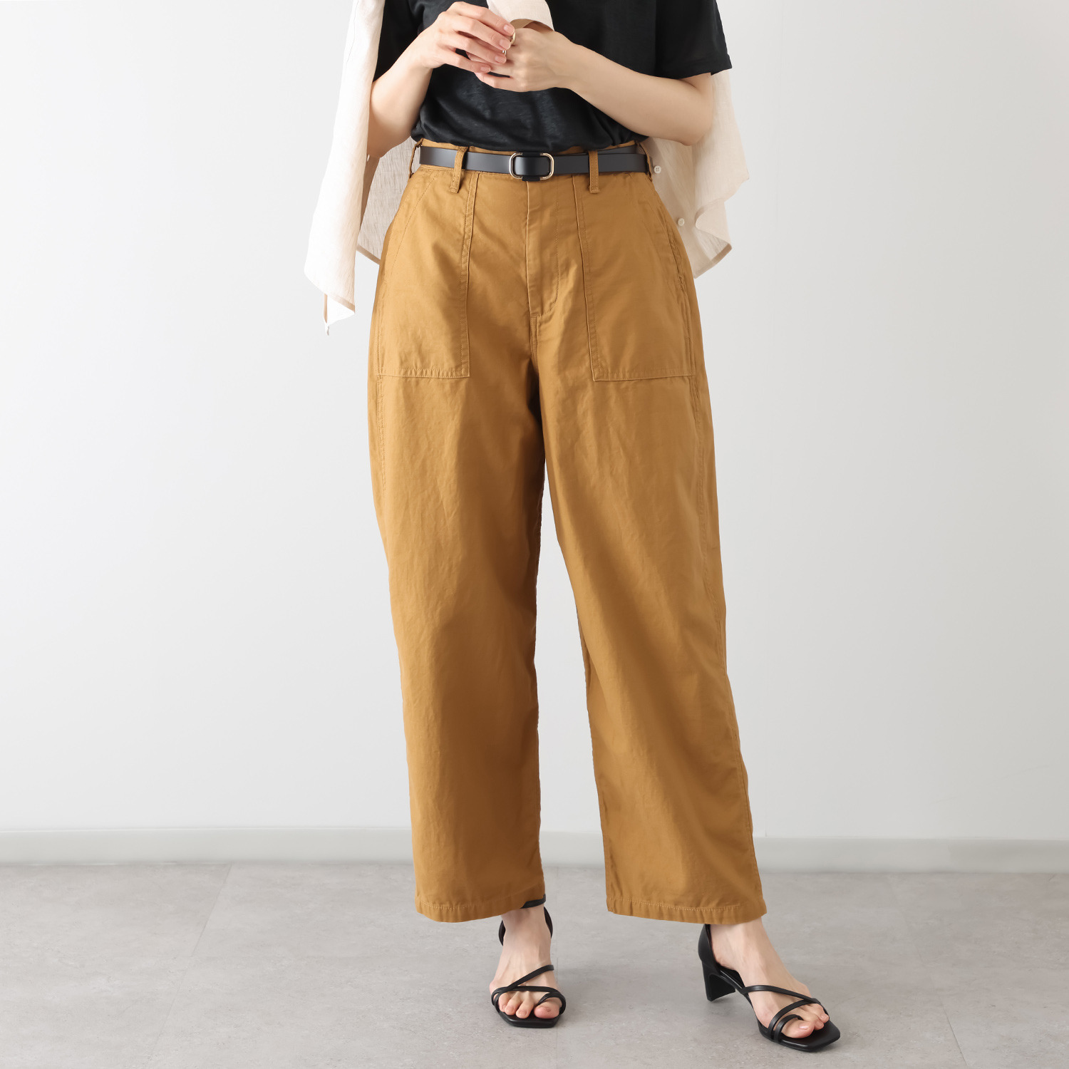 亀　恭子セレクト！ ザ　ブルー 日本製生地使用 コットン１００％ バックサテン 本格ベイカーパンツ