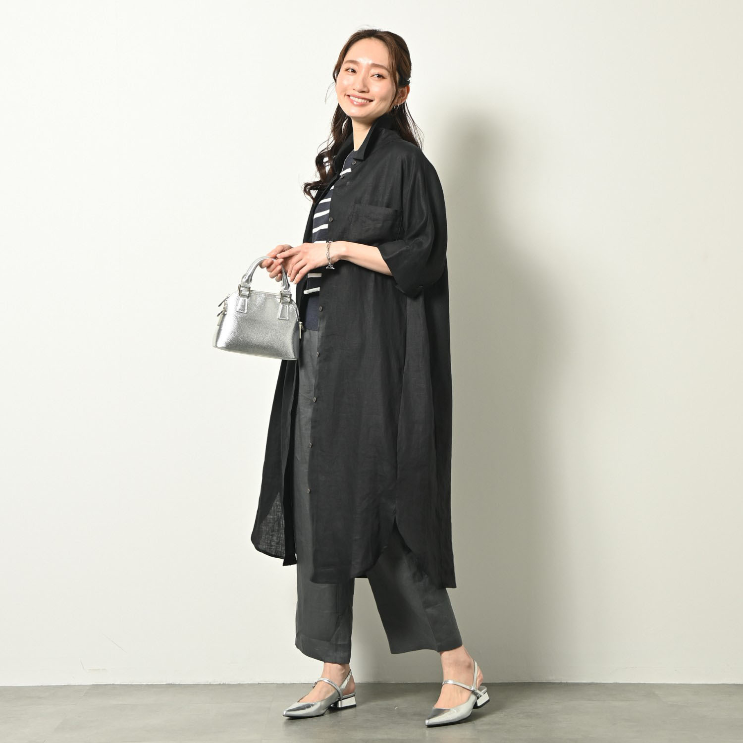 ゼラールスポーツ フレンチリネン１００％ しなやか＆ソフト仕上げ ポケットアクセント ストレートパンツ