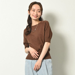 ゼラールスポーツ ウォッシャブル フレンチリネン混 プレーティング天竺 ニットＴシャツ