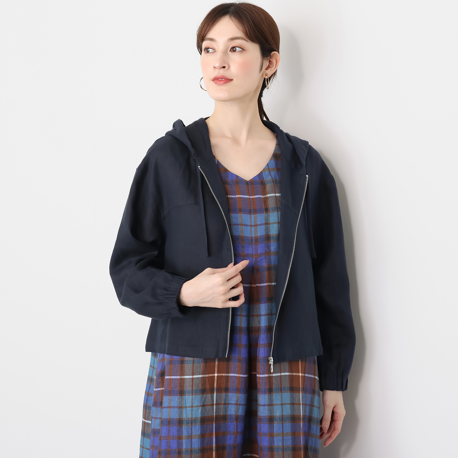 ゼラールスポーツ フレンチリネン１００％ しなやか＆ソフト仕上げ きれい見えパーカー