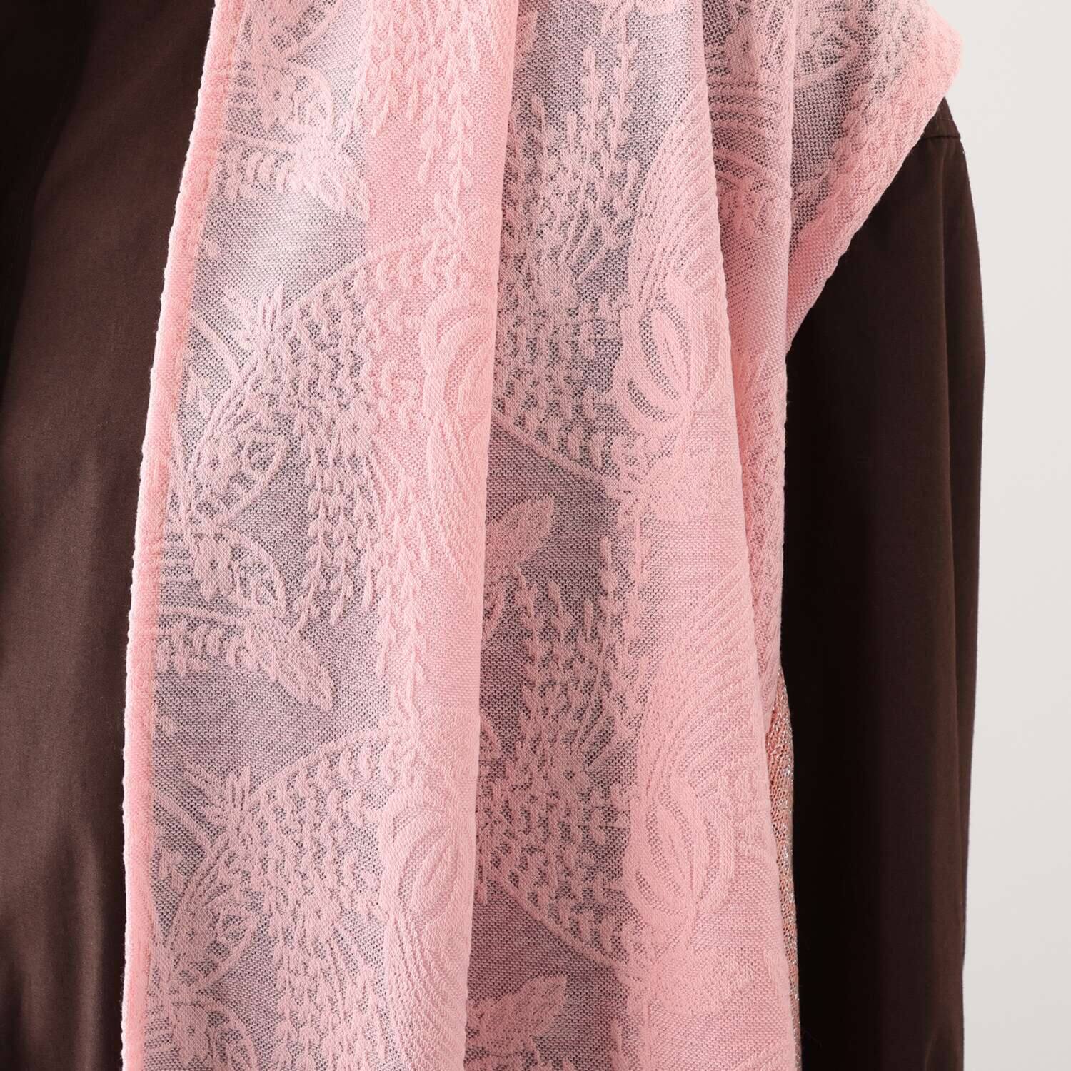 ミラ・ショーン レース×ラメ二ット ジレストール