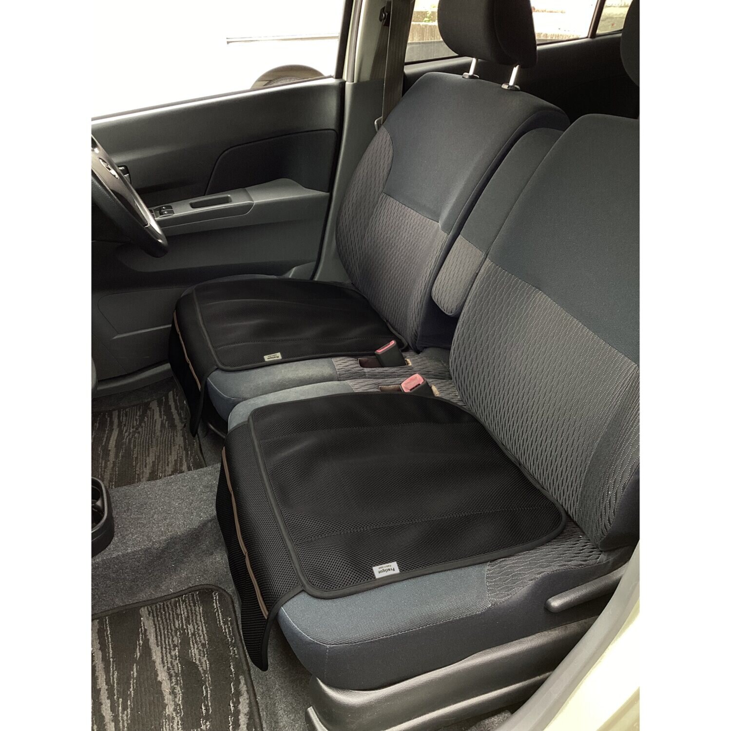 カープラティーク 洗える！ズレにくい！ 手軽に使える 座面だけ カーシートカバー ２枚組