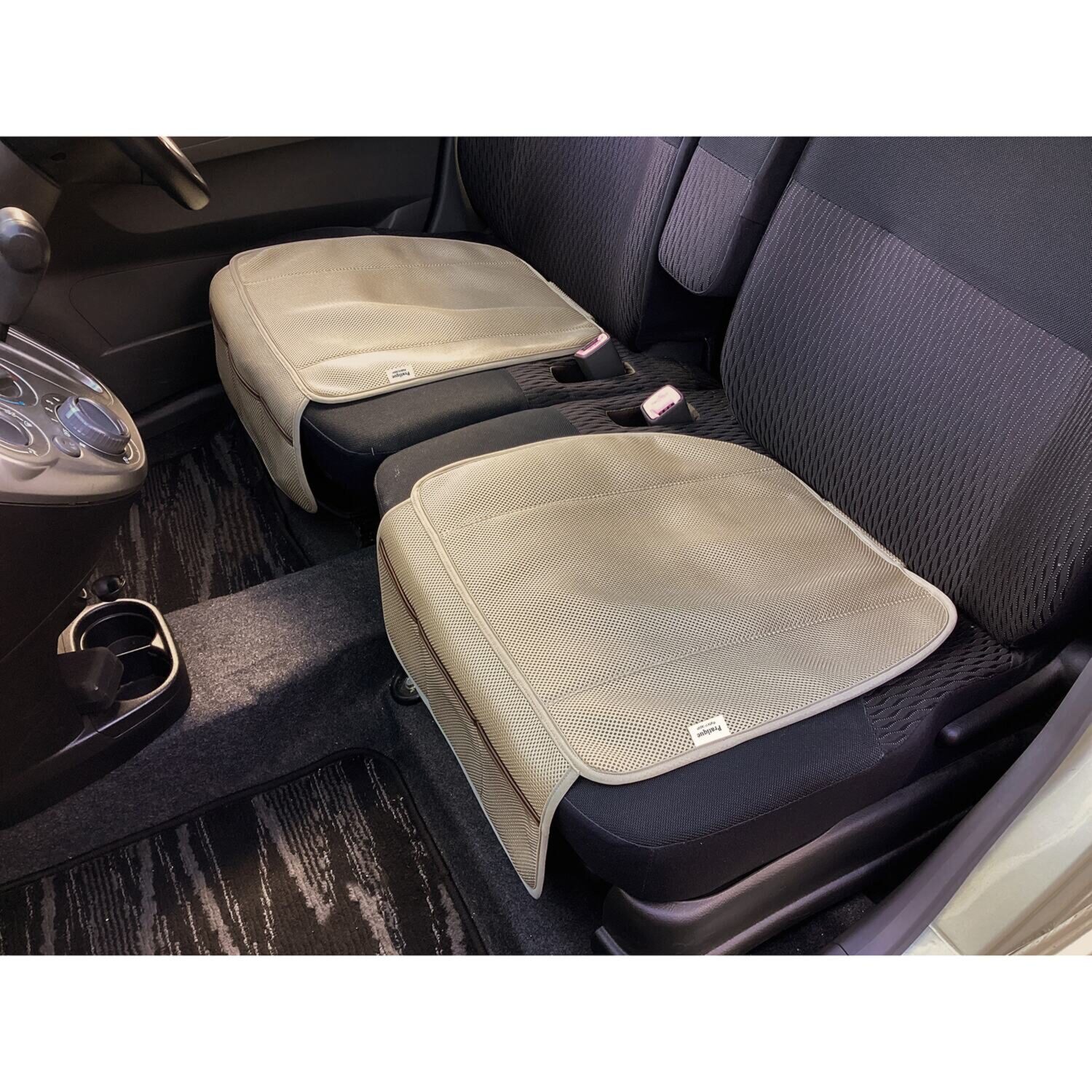 カープラティーク 洗える！ズレにくい！ 手軽に使える 座面だけ カーシートカバー ２枚組