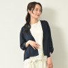 元町ゼラール ギザコットン混 プレミアムハイゲージ スタイルアップ カーディガン