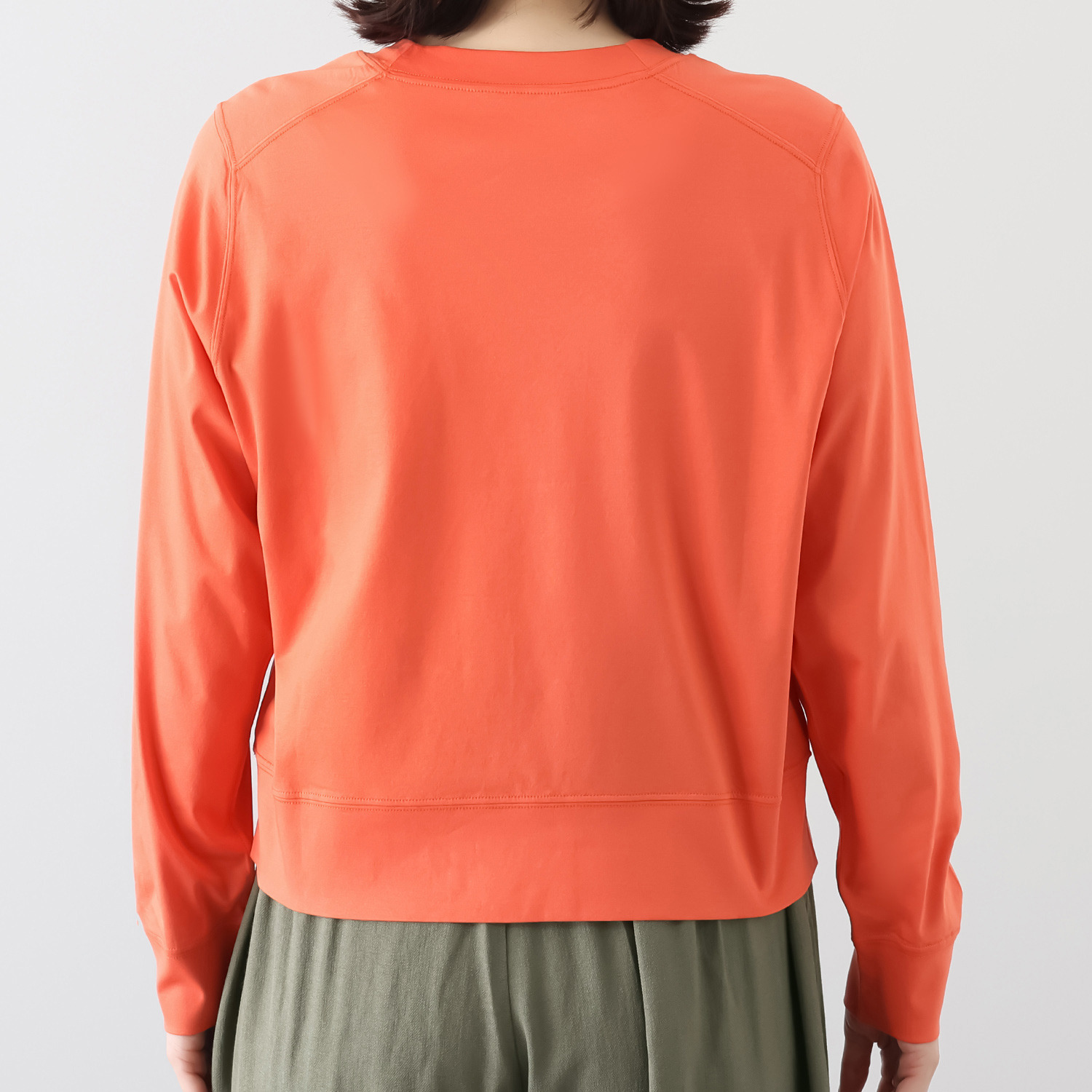 元町ゼラール ギザコットン１００％ プレミアムスムース セットインスリーブ プルオーバー