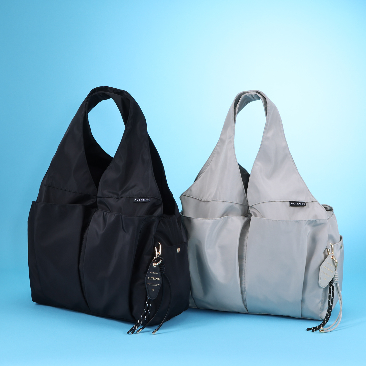 アルトローズ はっ水・軽量 チャーム付 １０ポケットトートバッグ “ティム”