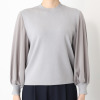 アトリエ　クース ほんのり透ける シフォンスリーブが さりげなくフェミニン ニットプルオーバー