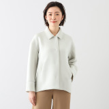 リサリサ ソフトダンボール バックラグランスリーブ シャツカラーブルゾン