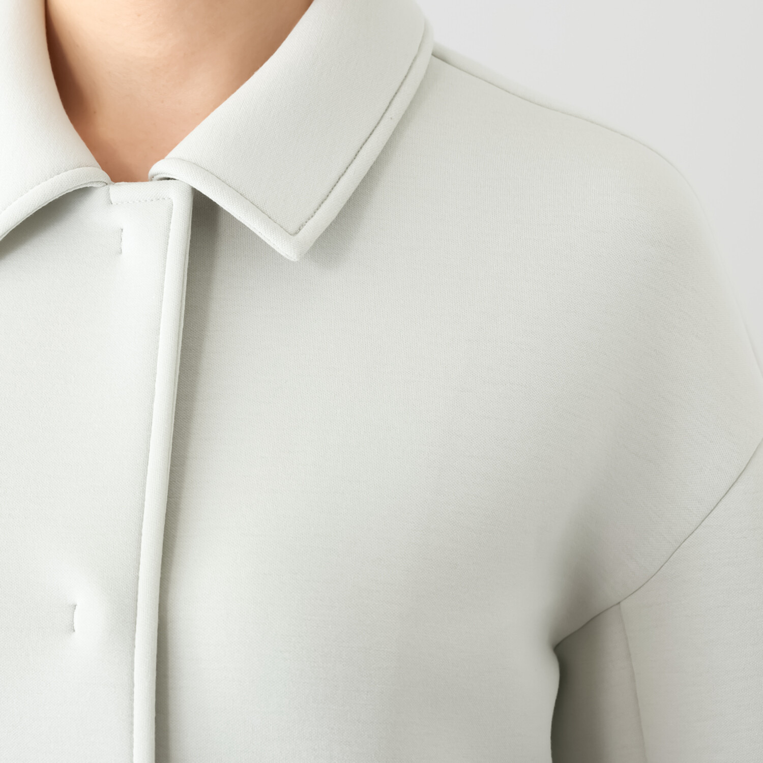 リサリサ ソフトダンボール バックラグランスリーブ シャツカラーブルゾン