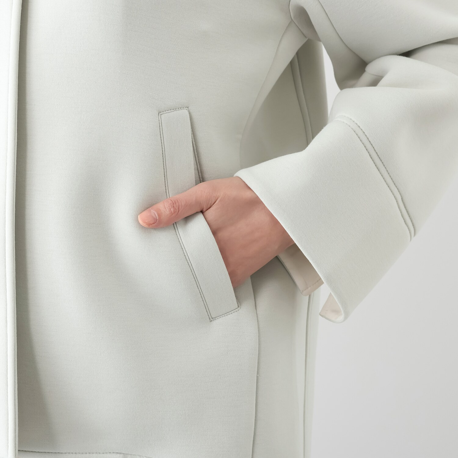 リサリサ ソフトダンボール バックラグランスリーブ シャツカラーブルゾン