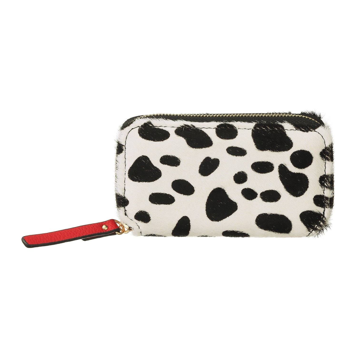 ピソラロ ハラコ風牛革 アクセサリーポーチ