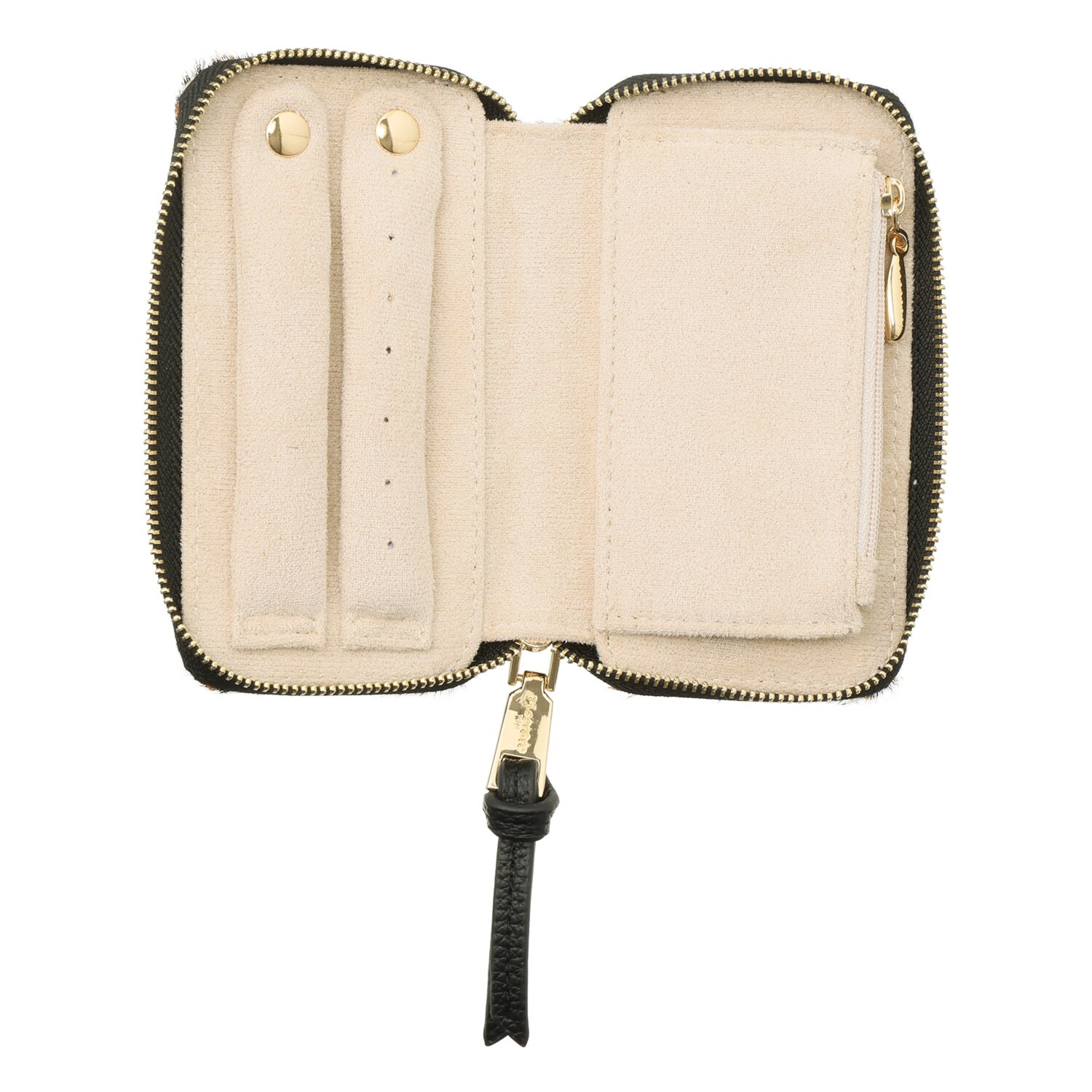 ピソラロ ハラコ風牛革 アクセサリーポーチ