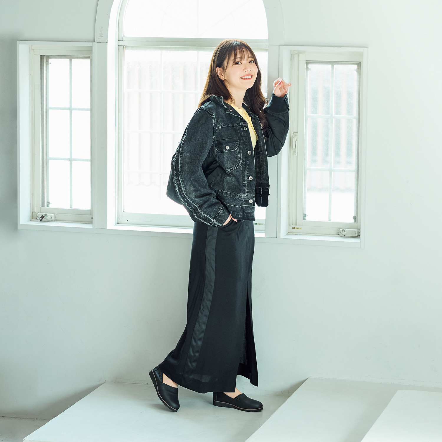 フィグリーノ 日本製　はっ水牛革 柔らか仕立て　超軽量 ラウンドトゥ　リラックス ウエッジソールシューズ