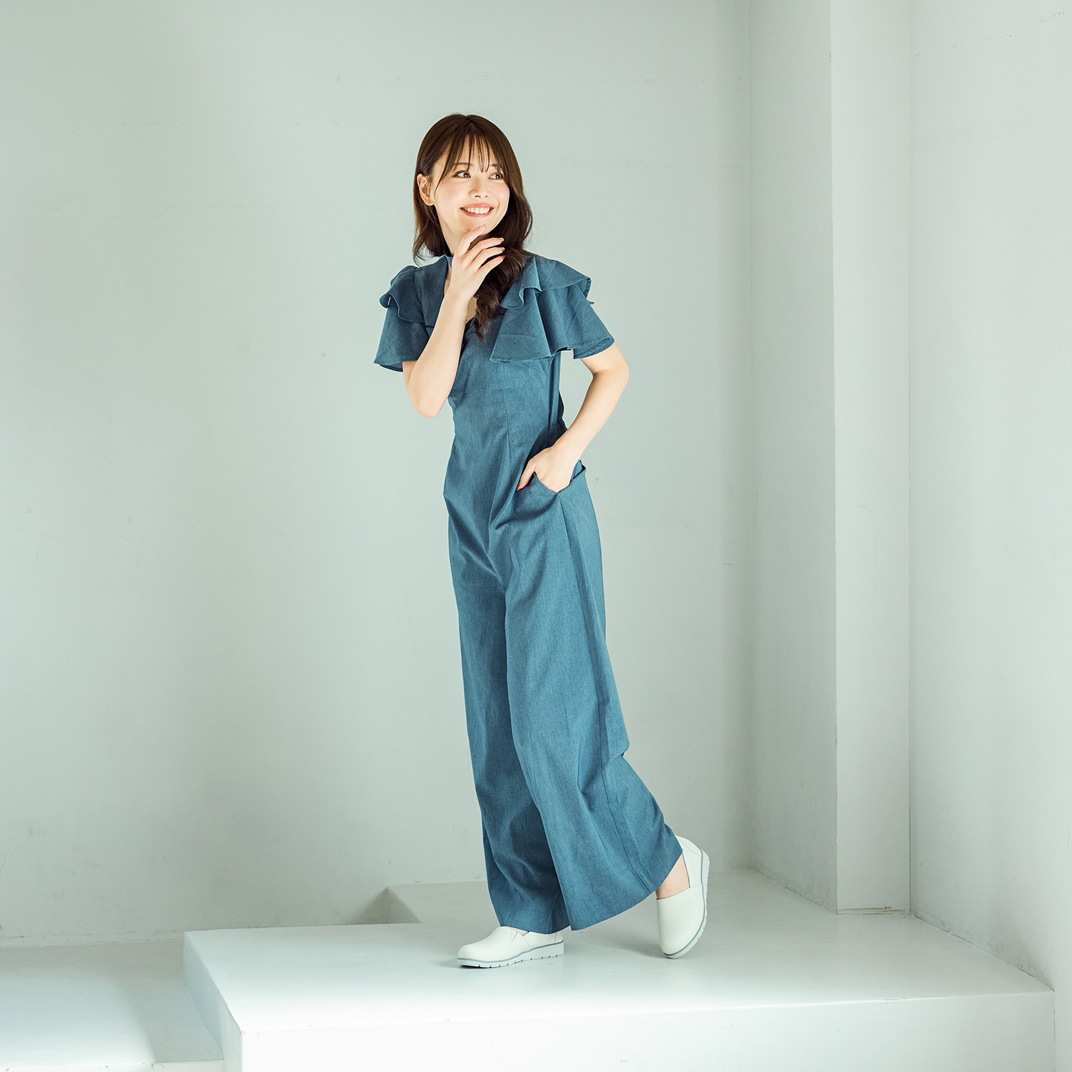 フィグリーノ 日本製　はっ水牛革 柔らか仕立て　超軽量 ラウンドトゥ　リラックス ウエッジソールシューズ