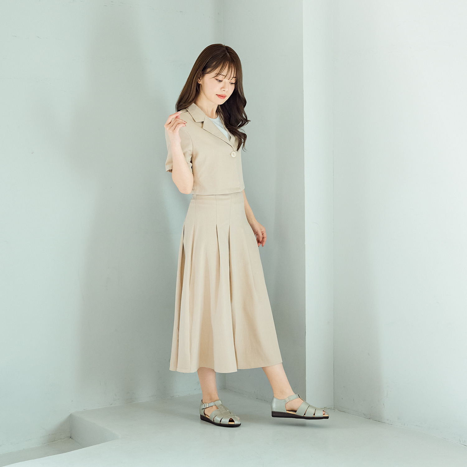 フィグリーノ 日本製　はっ水牛革 柔らか仕立て　超軽量 リラックスグルカサンダル