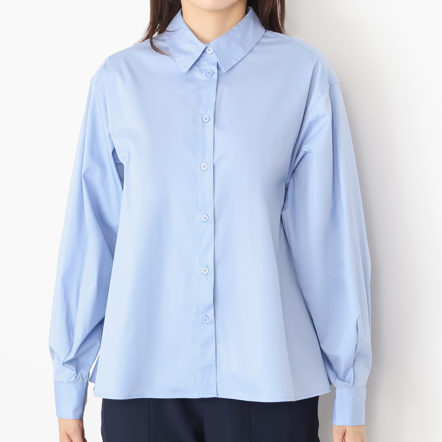 アペーナ バックリボンアクセント 大人シャツブラウス