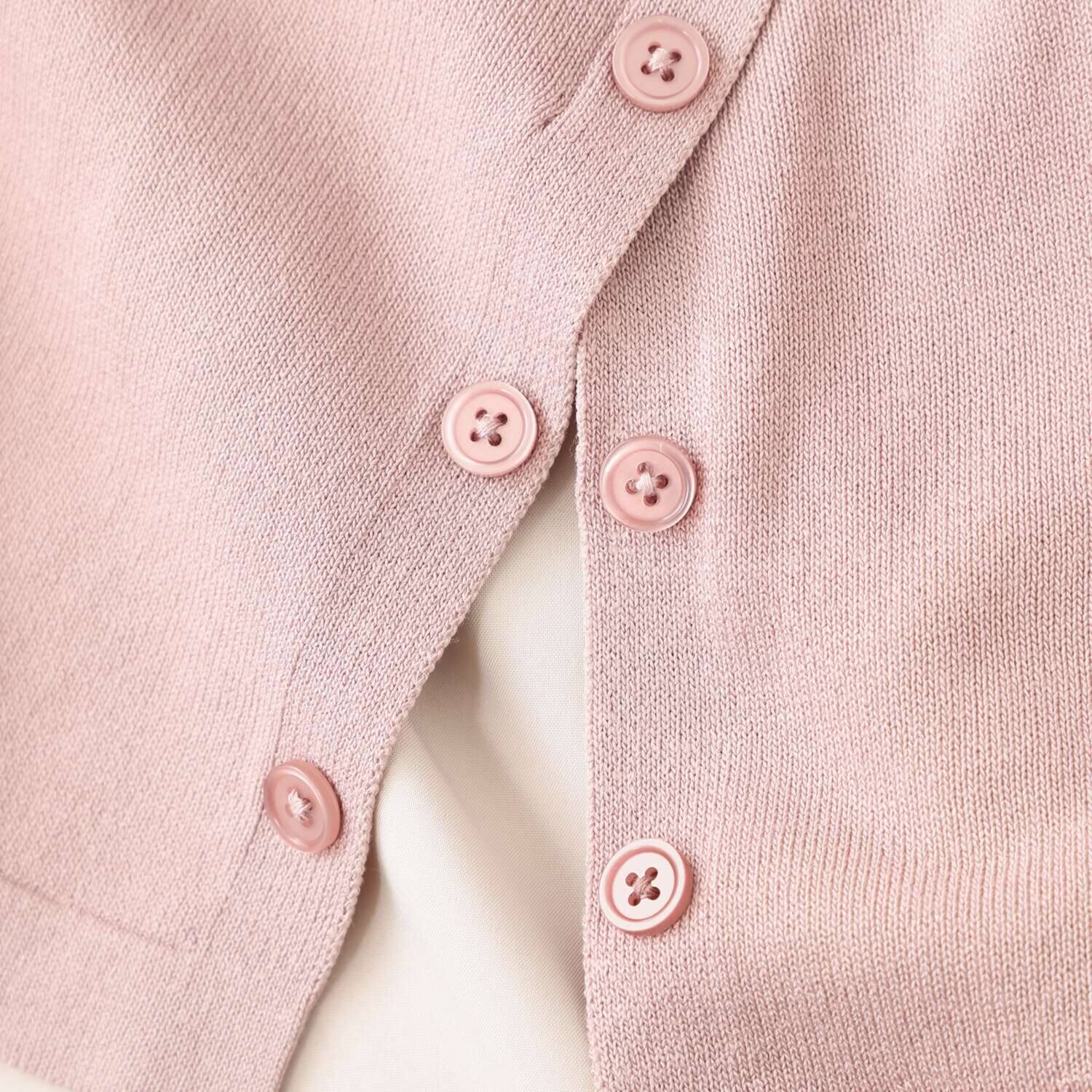 マイジュジュ 一枚で決まる！ シャツテイルレイヤード 飾りボタンアクセント ニットプルオーバー