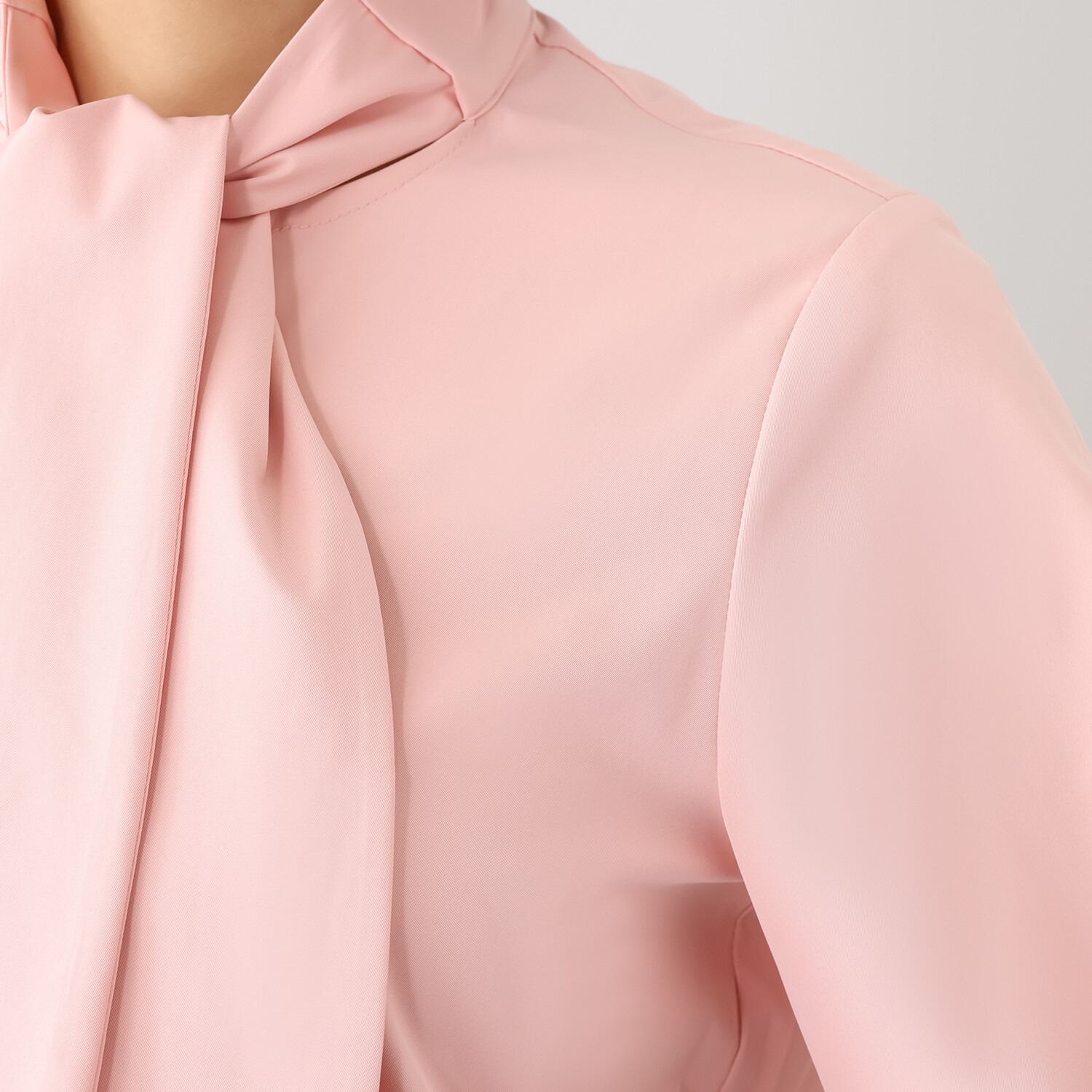 パルムミミ クリーミーツイル ボウタイシャツブラウス