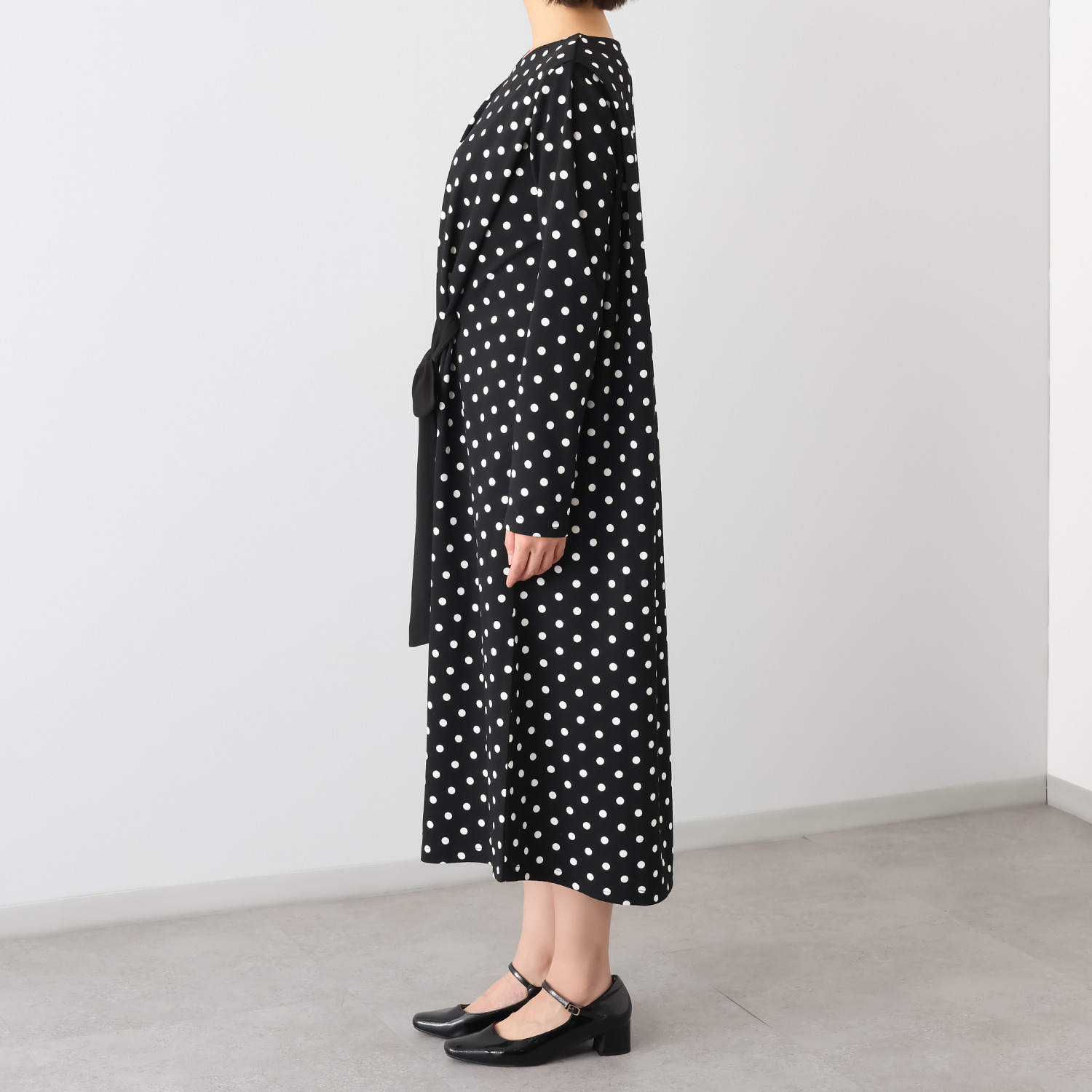 パルムミミ カットジョーゼット タックドレープ 前後２ウェイワンピース