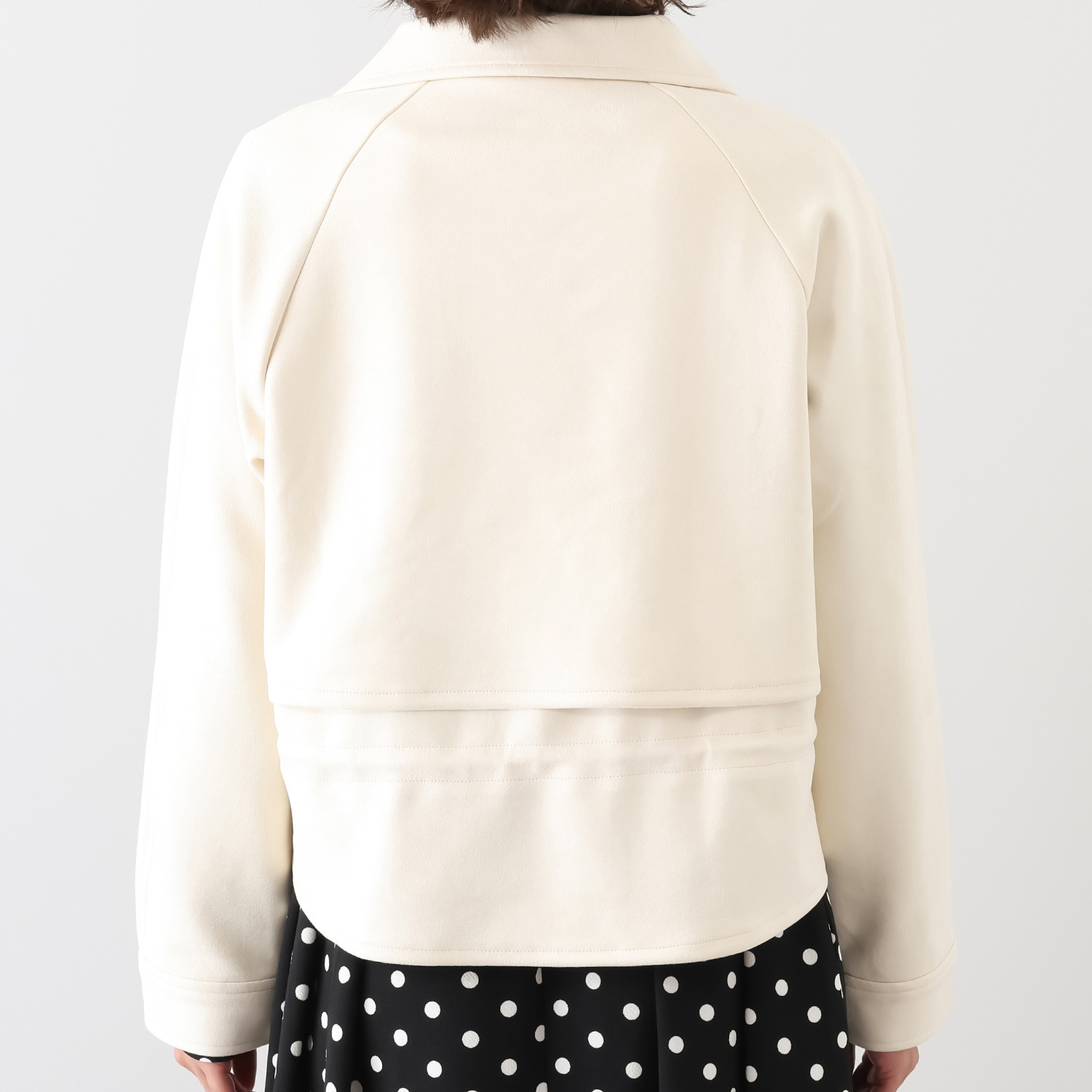 パルムミミ フェイクスエード ドローストリング付 ショートジャケット