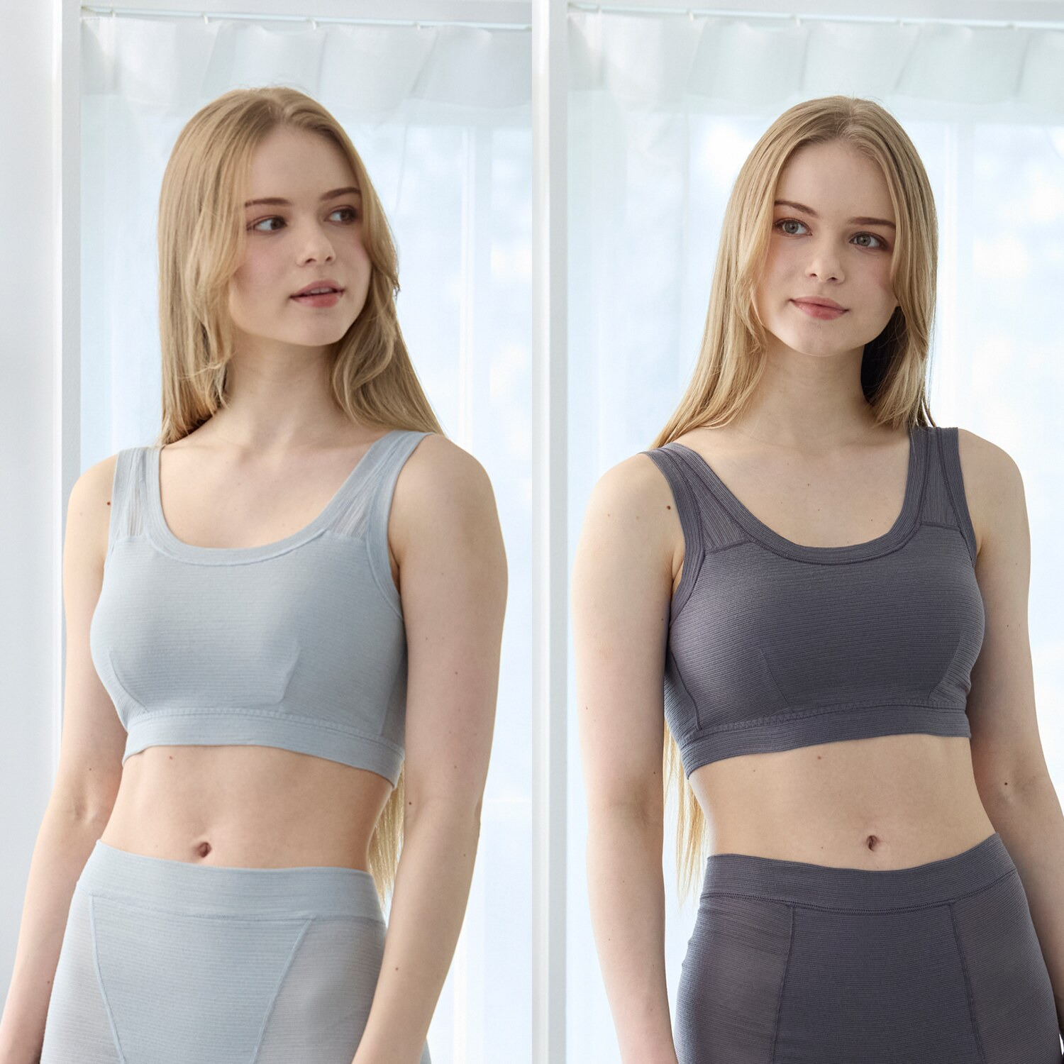 丸福ガーゼ 吸水速乾・抗菌防臭 オーガニックコットン混 ノンワイヤーブラ ２枚セット