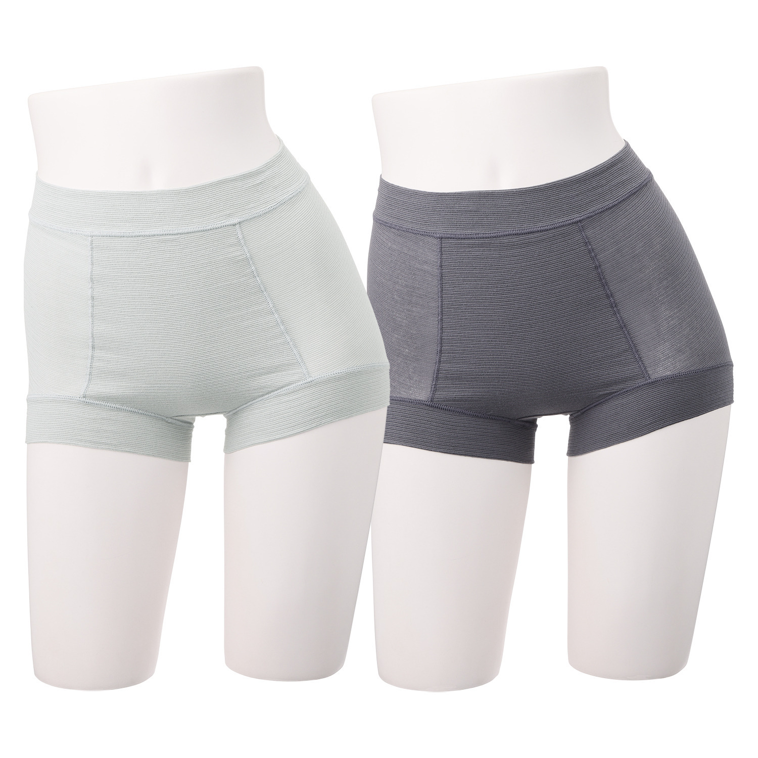 丸福ガーゼ 吸水速乾・抗菌防臭 オーガニックコットン混 極上らくちん 一分丈ショーツ２枚セット