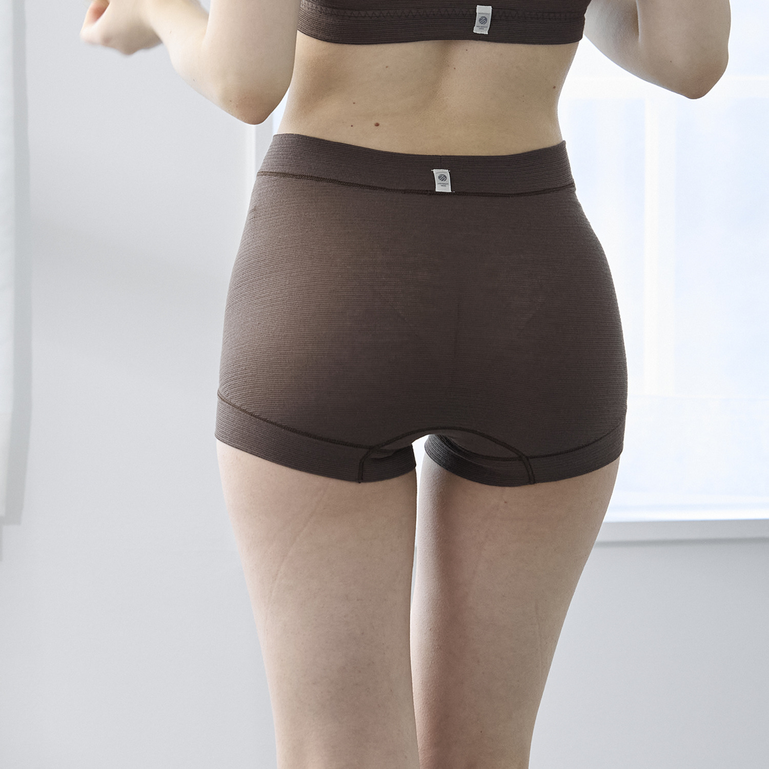 丸福ガーゼ 吸水速乾・抗菌防臭 オーガニックコットン混 極上らくちん 一分丈ショーツ２枚セット