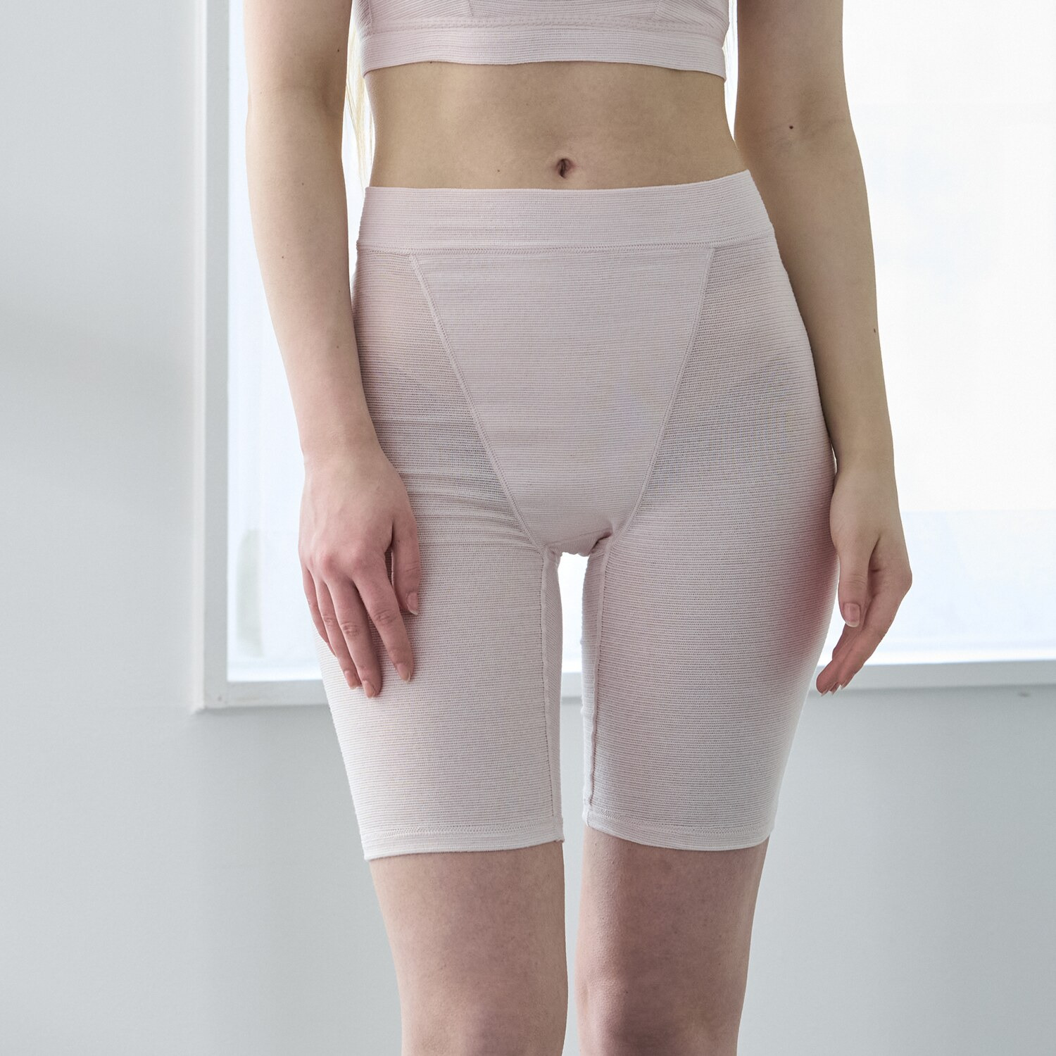 丸福ガーゼ 吸水速乾・抗菌防臭 オーガニックコットン混 三分丈ショーツ２枚セット