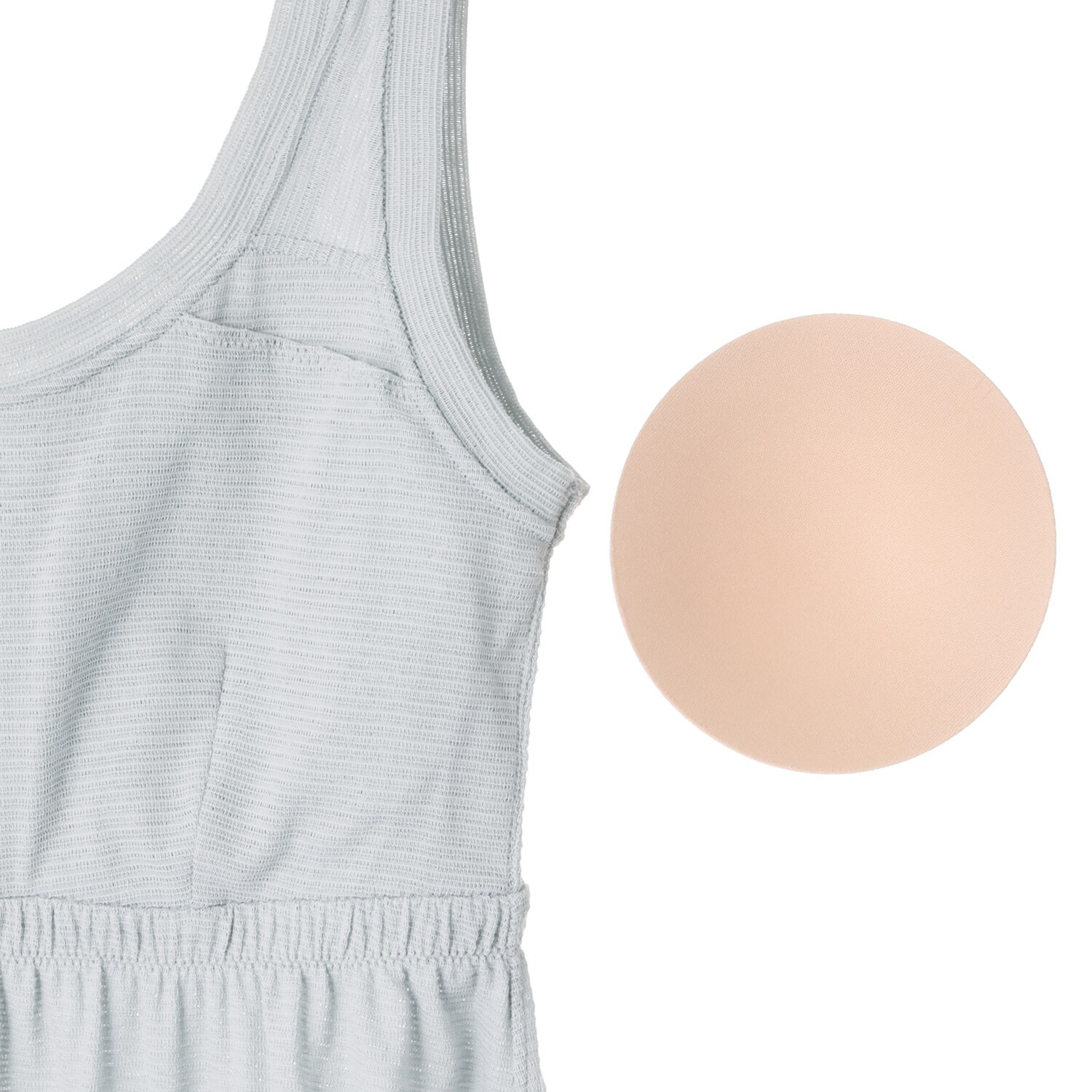 丸福ガーゼ 吸水速乾・抗菌防臭 オーガニックコットン混 カップ付ワンピース