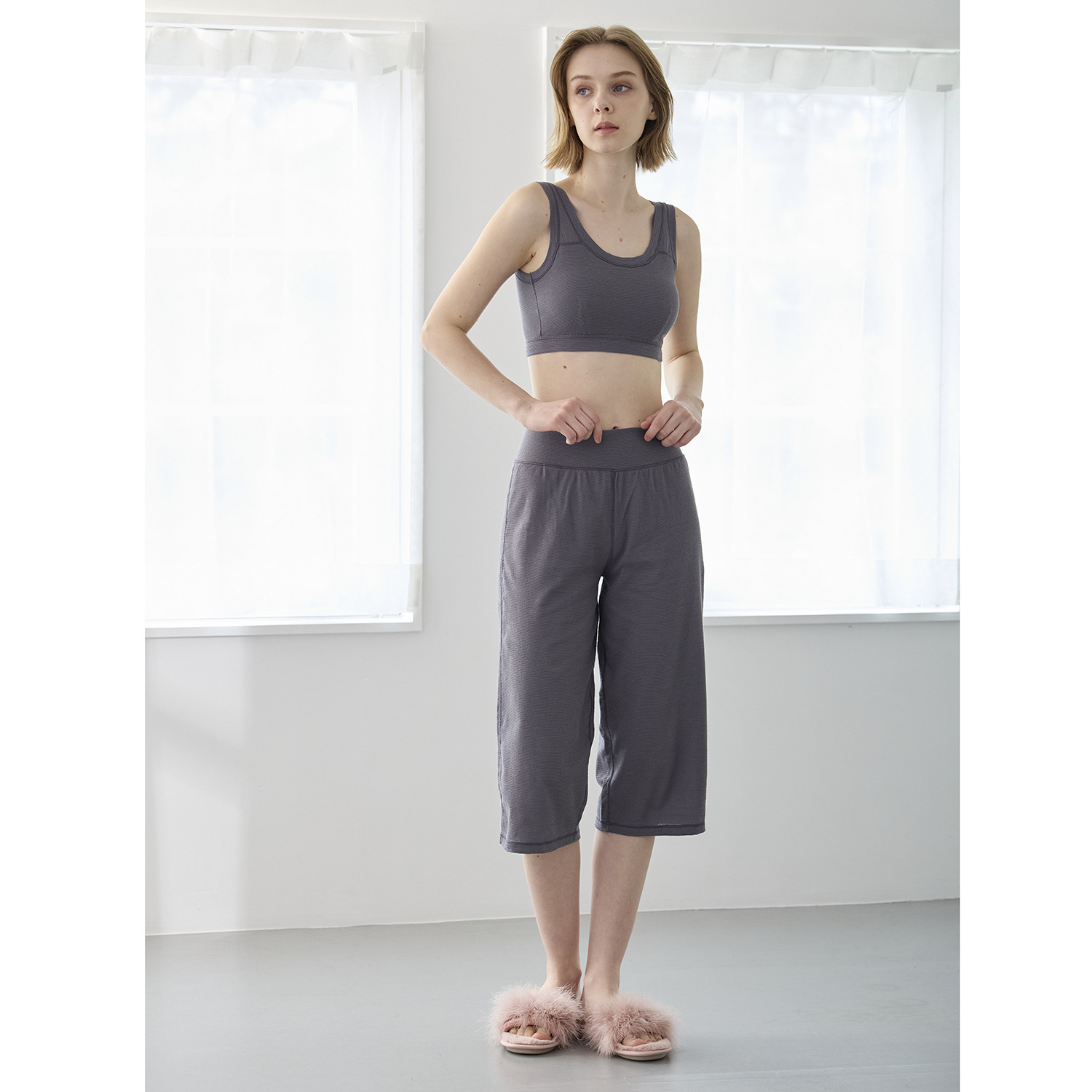 丸福ガーゼ 吸水速乾・抗菌防臭 オーガニックコットン混 ステテコボトム