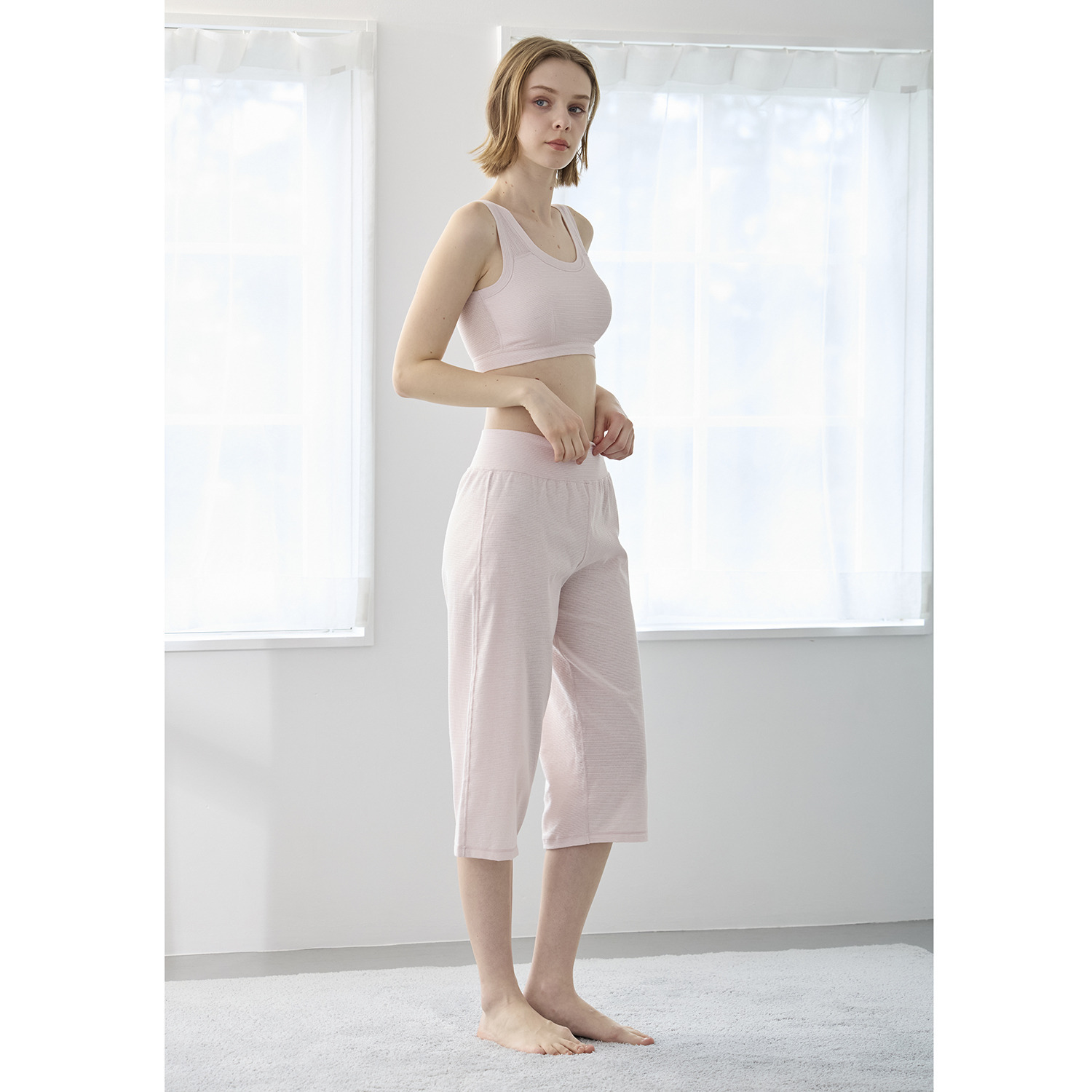 丸福ガーゼ 吸水速乾・抗菌防臭 オーガニックコットン混 ステテコボトム