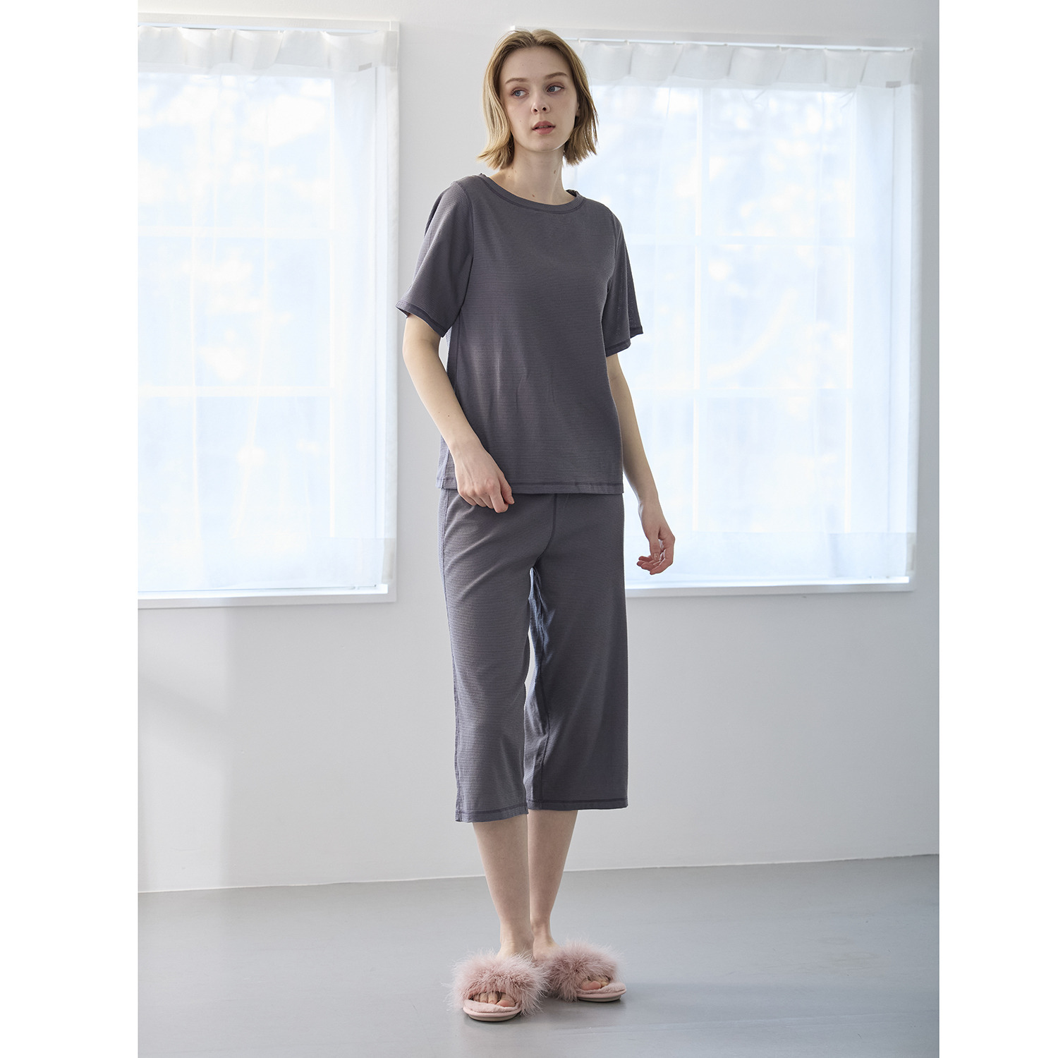 丸福ガーゼ 吸水速乾・抗菌防臭 オーガニックコットン混 半袖Ｔシャツ