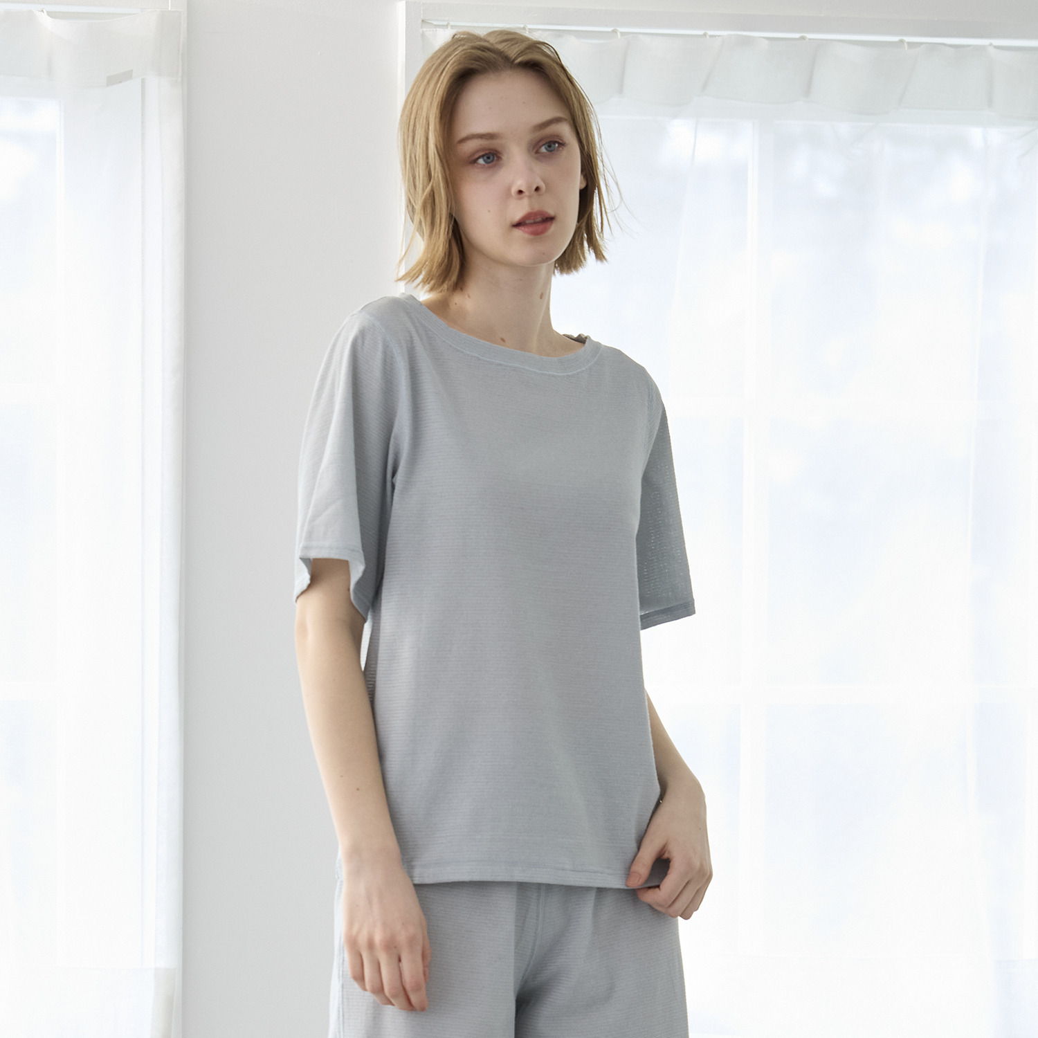 丸福ガーゼ 吸水速乾・抗菌防臭 オーガニックコットン混 半袖Ｔシャツ